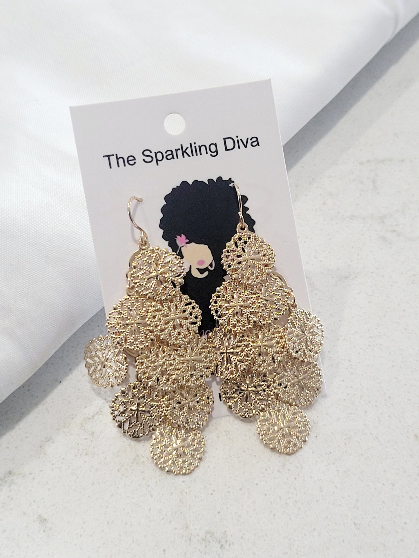 Golden shimmer earrings (Earrings)