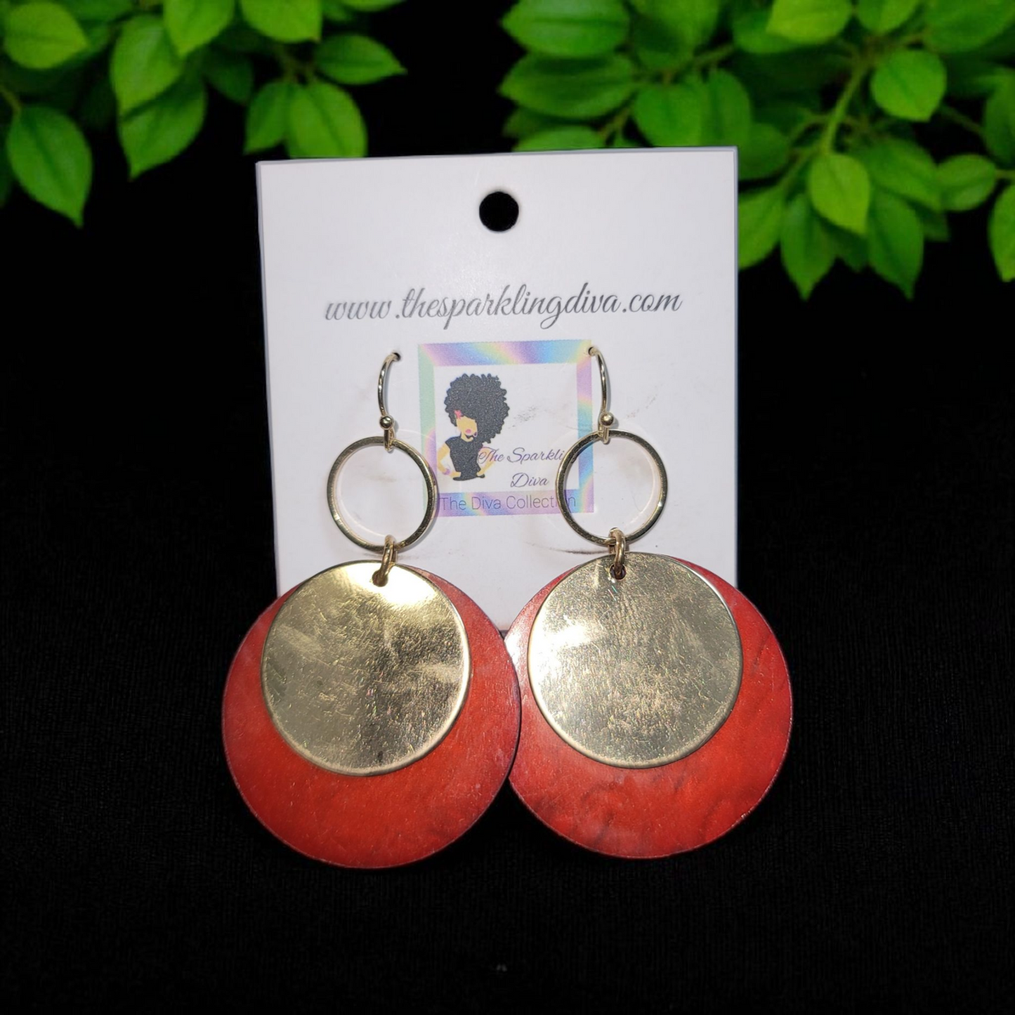 Red dott club earrings (earrings)