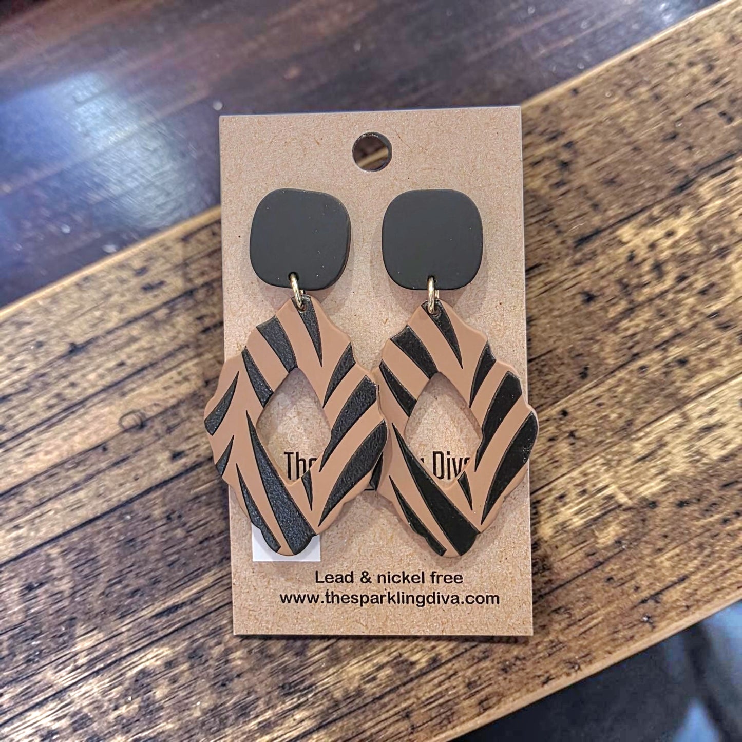 Tiger stripe earrings