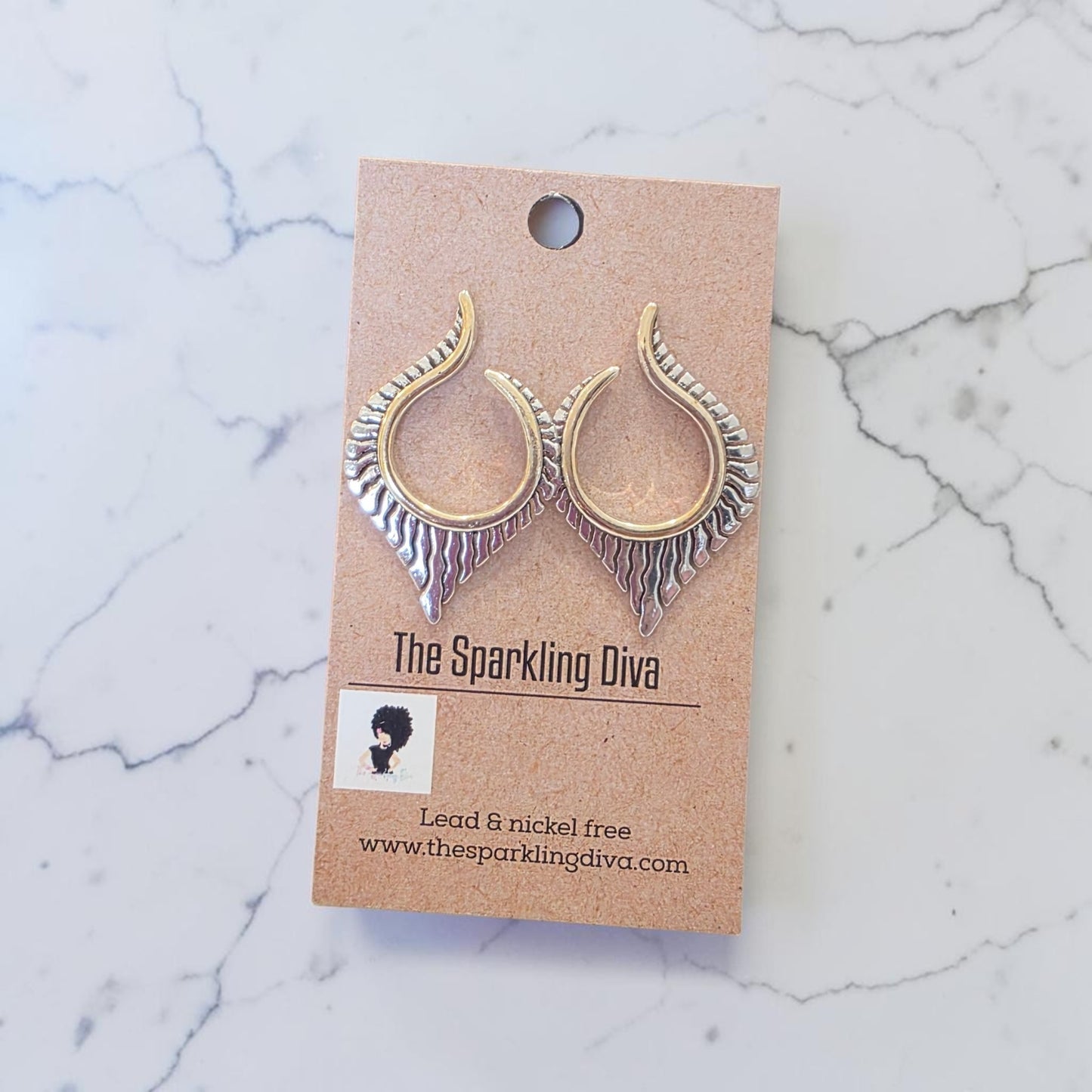 Princess wave earrings