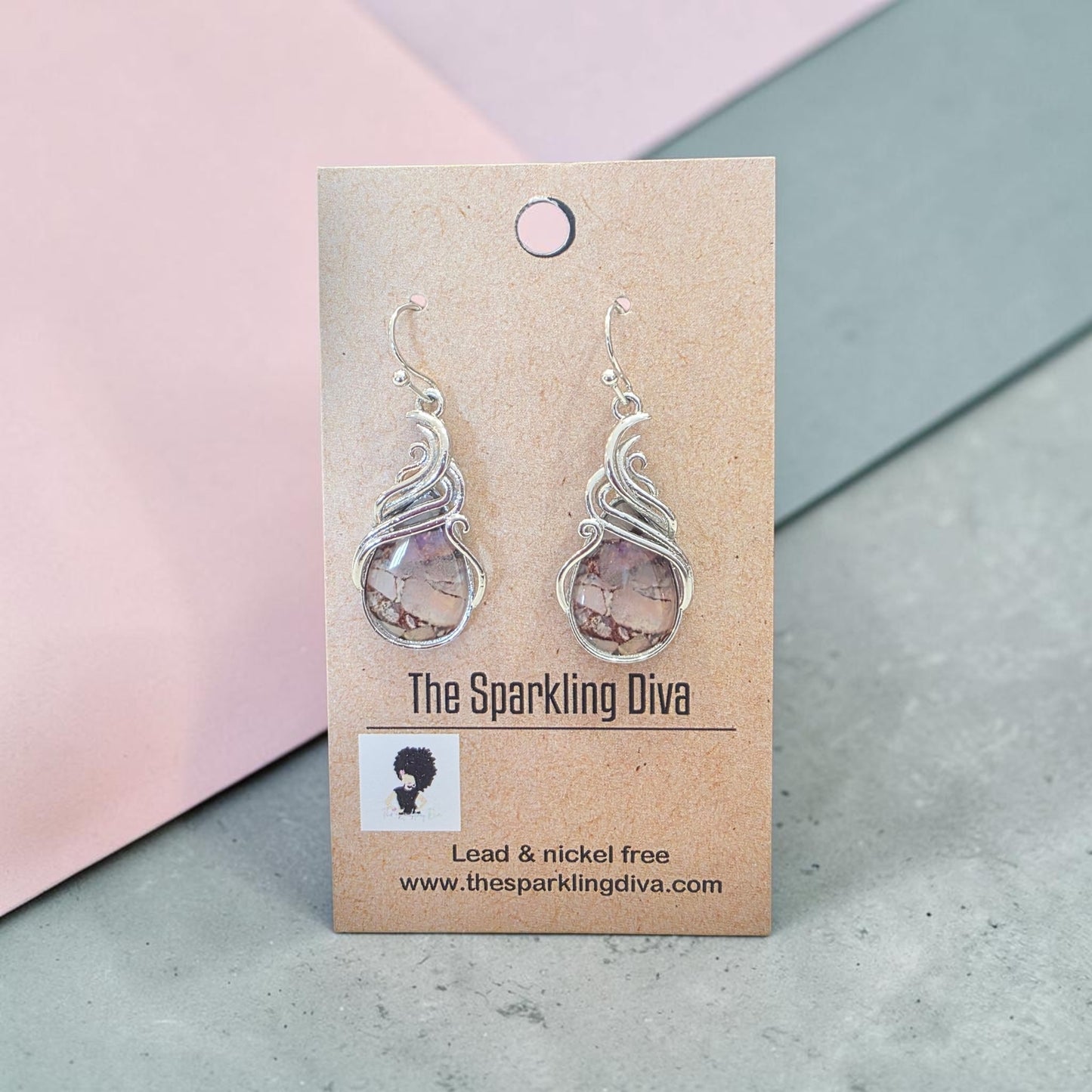 Marbled elegance earrings