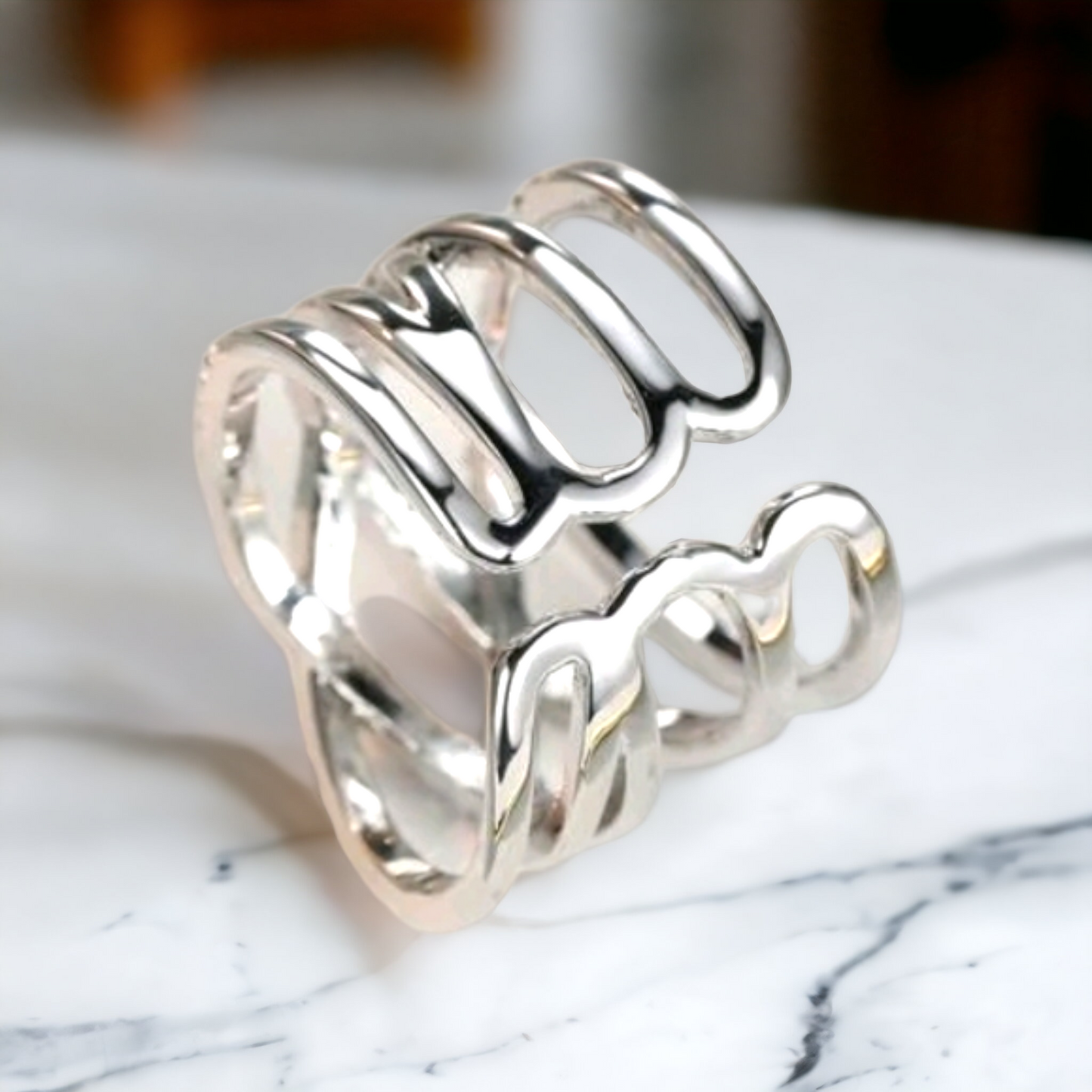 Banded 18K gold plated ring (ring)