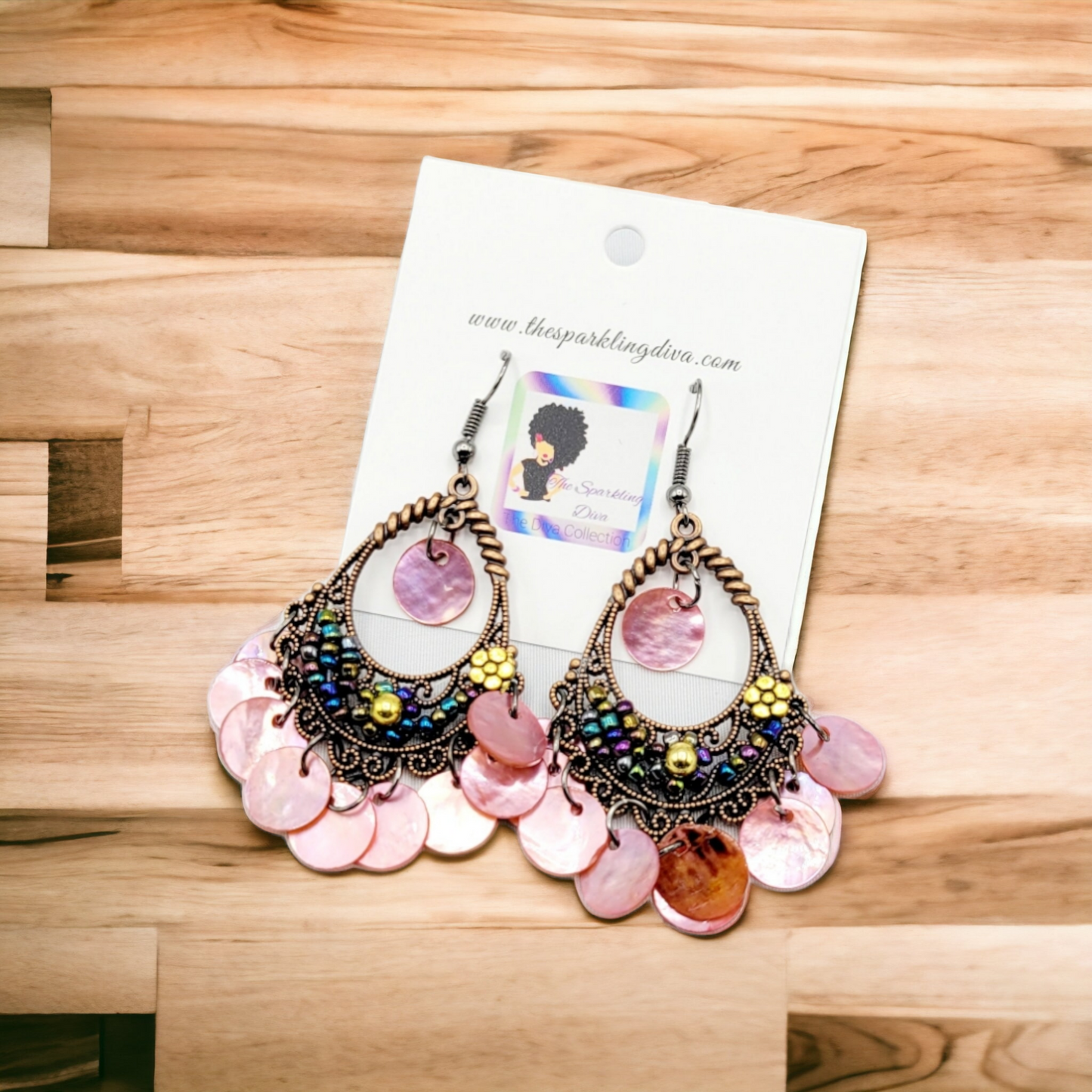 Copper flower garden earrings (Jewelry)