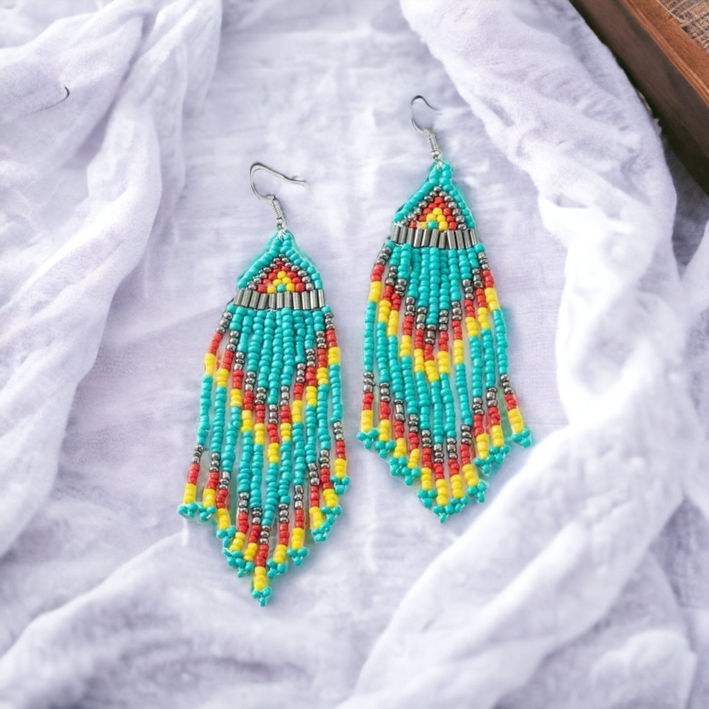 Bead work earrings (Jewelry)