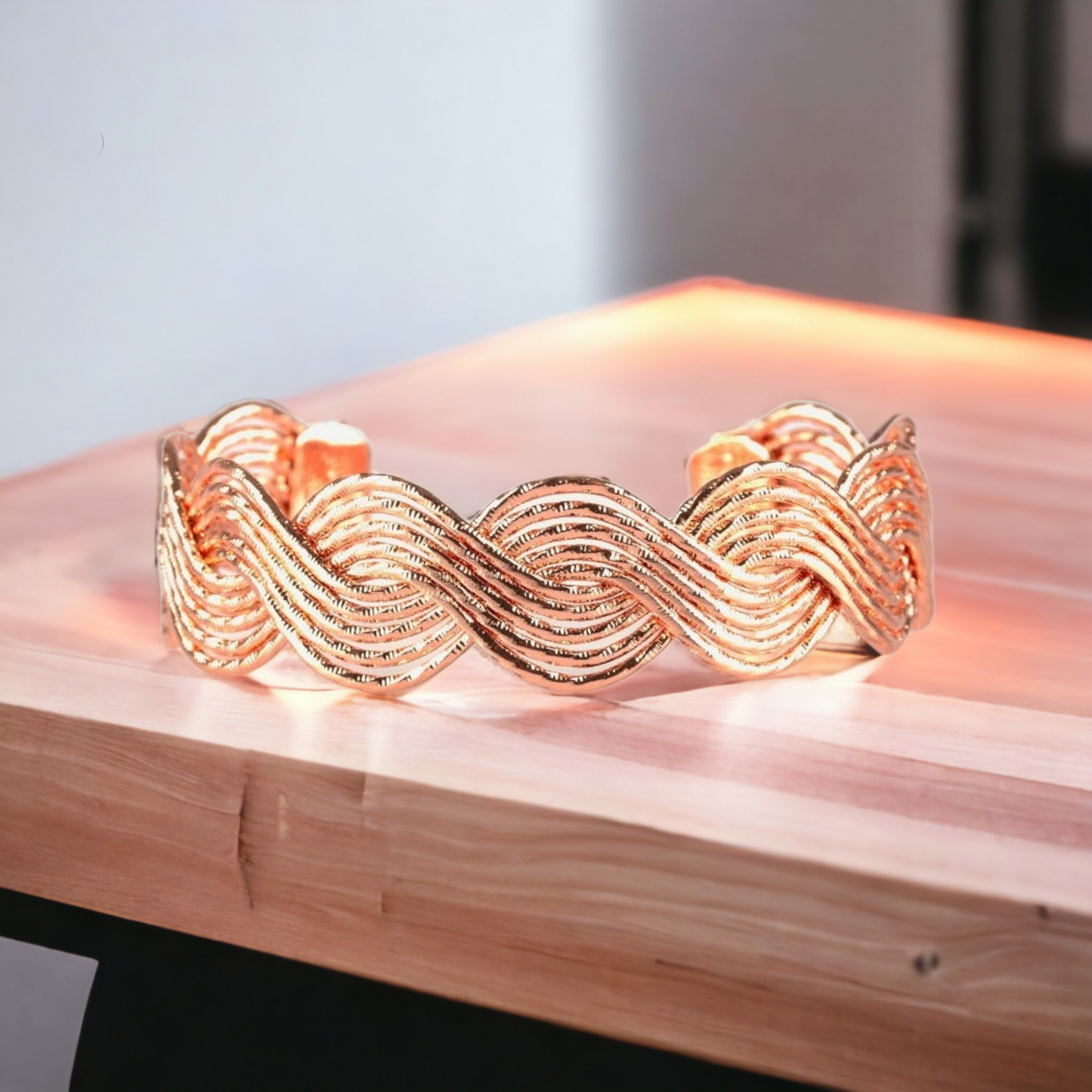 Braided Brilliance - Copper bracelet (Bracelets)
