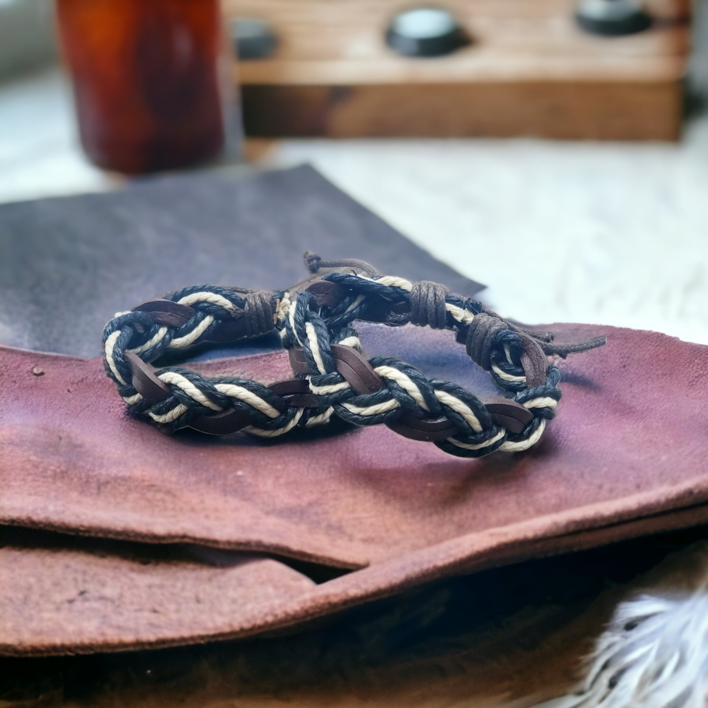 Braided urban bracelet black