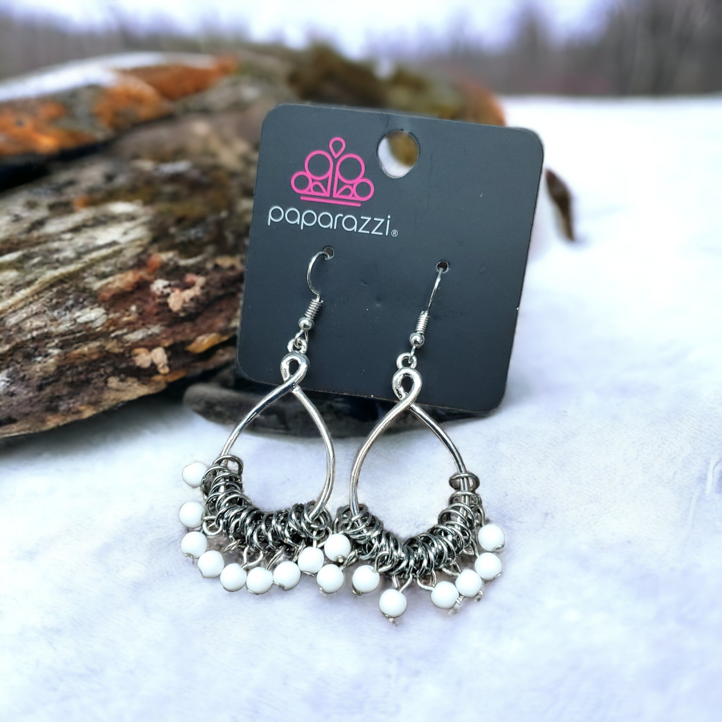 Broadway Babe - White earrings (Jewelry)