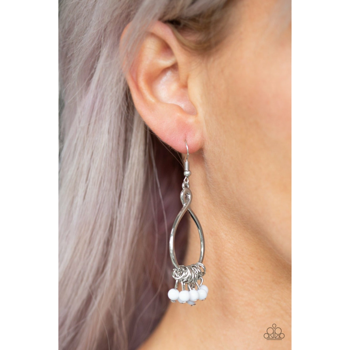 Broadway Babe - White earrings (Jewelry)