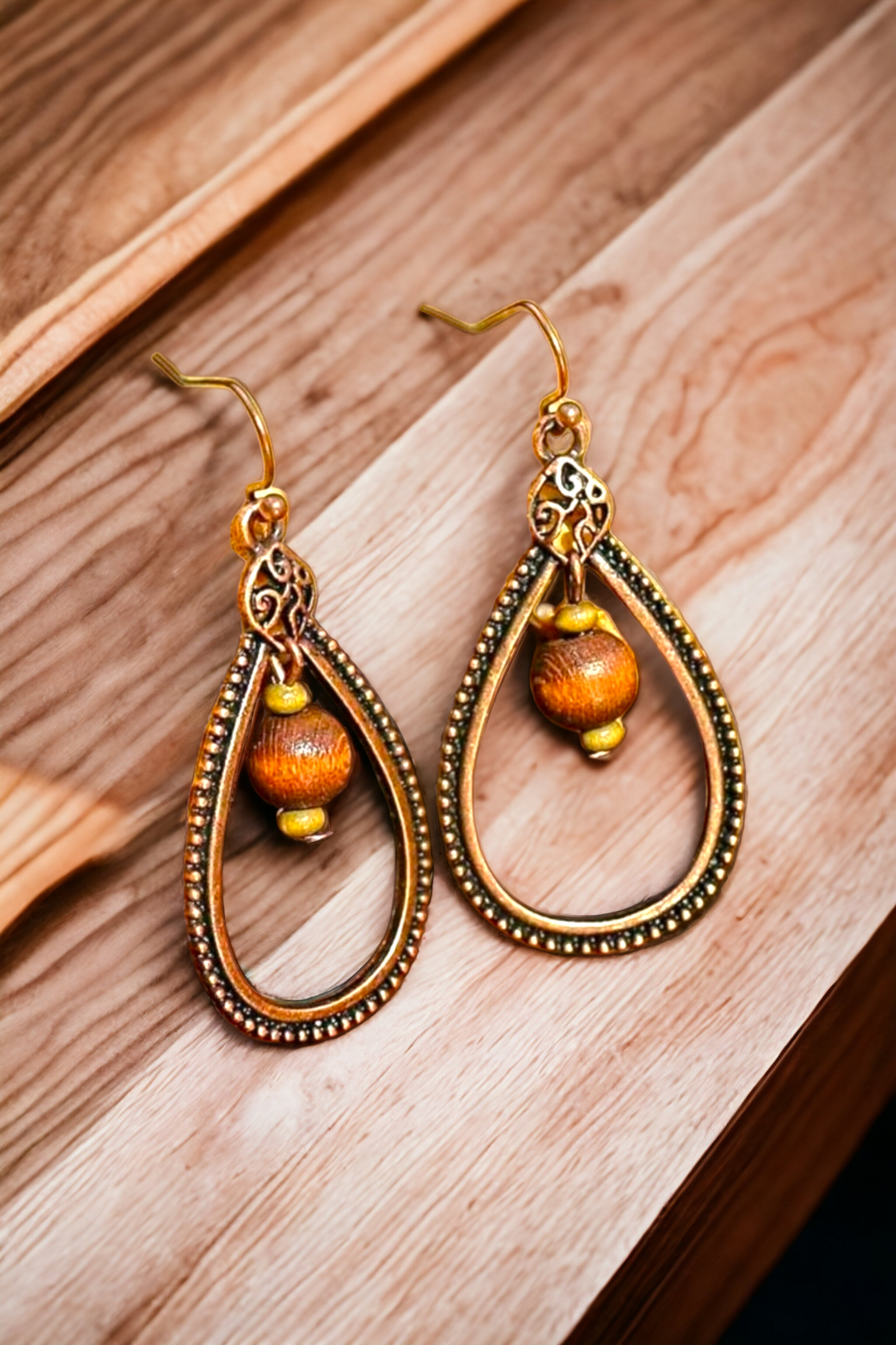 Copper maraca earrings (Earrings)