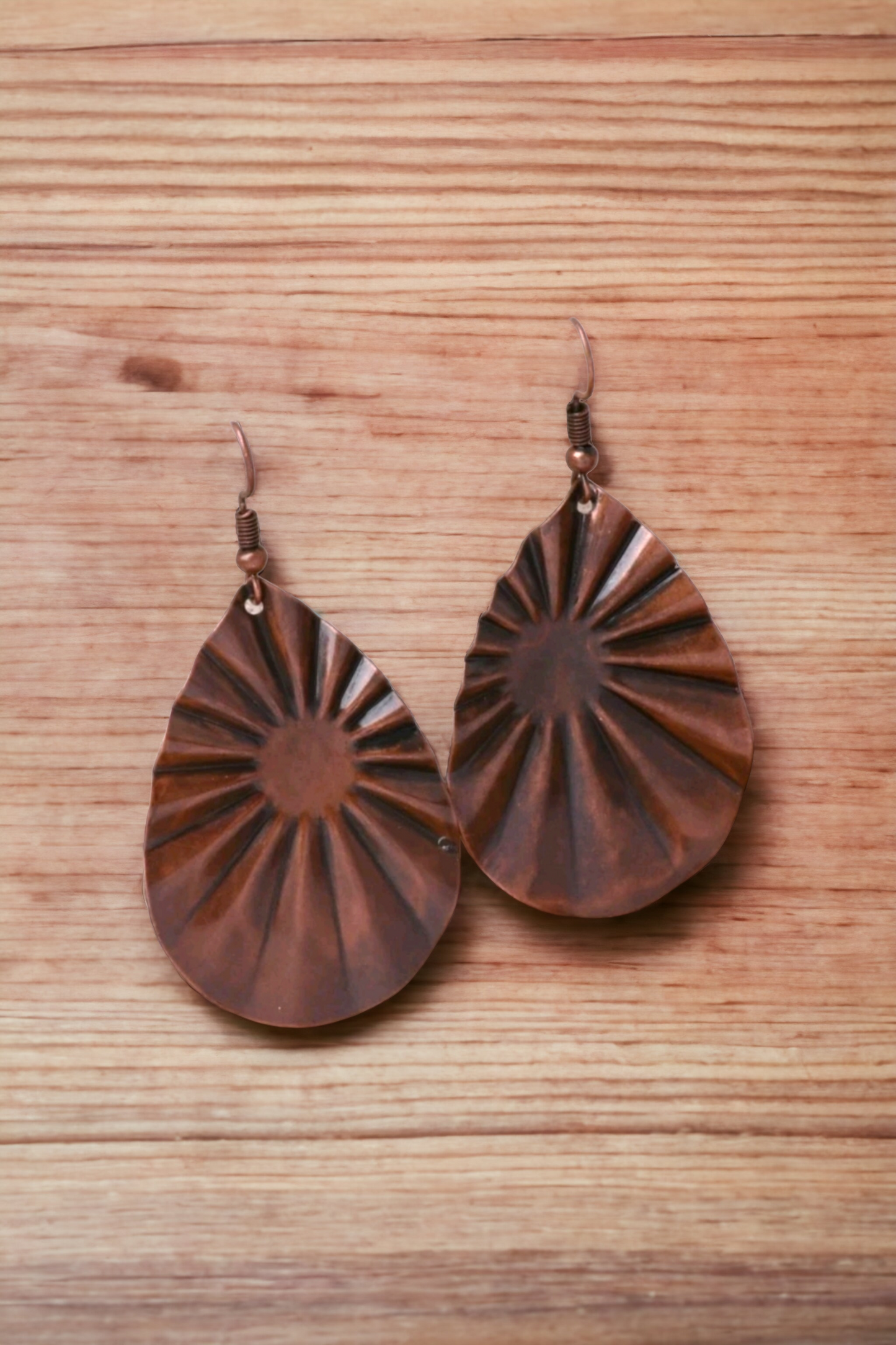 Copper sunrise earrings (earrings)
