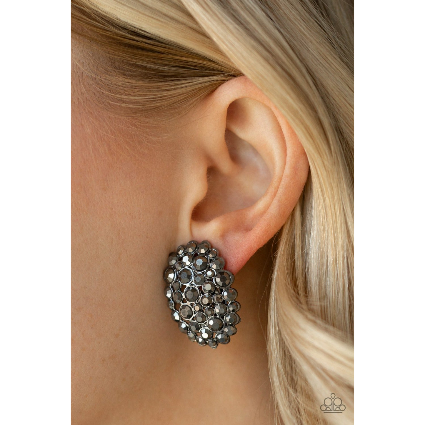 Daring Dazzle - Black earrings (Jewelry)