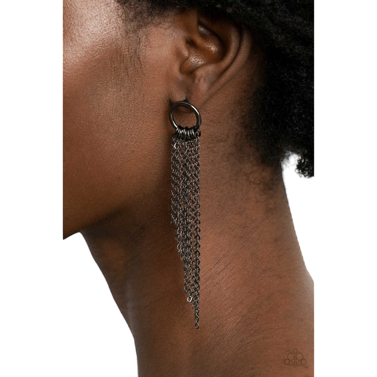 Divinely Dipping - Black earrings (Jewelry)