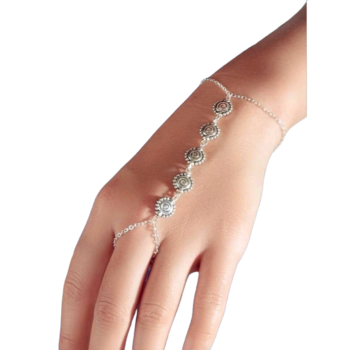 Swirl bracelet ring