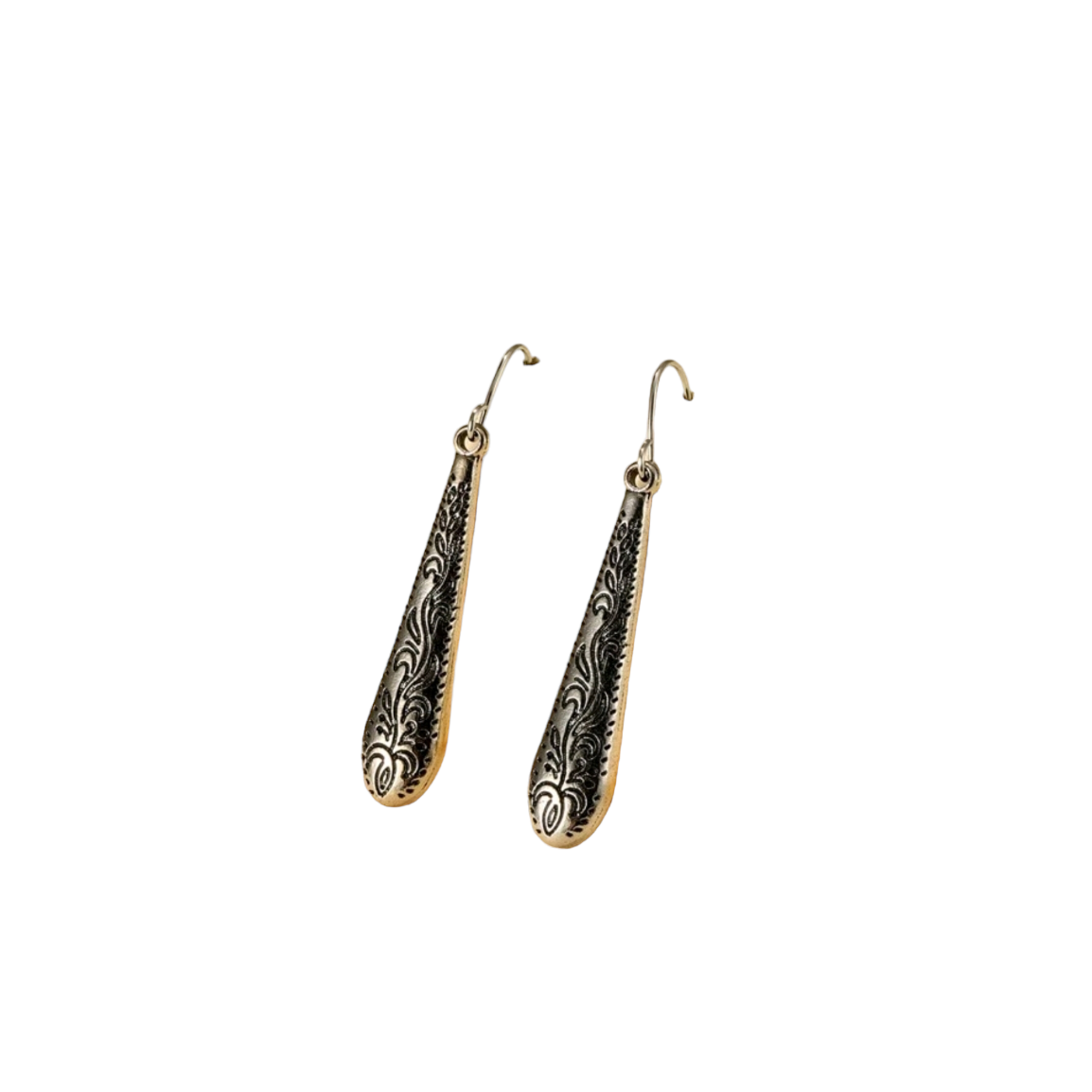 Textured waterdrop earrings