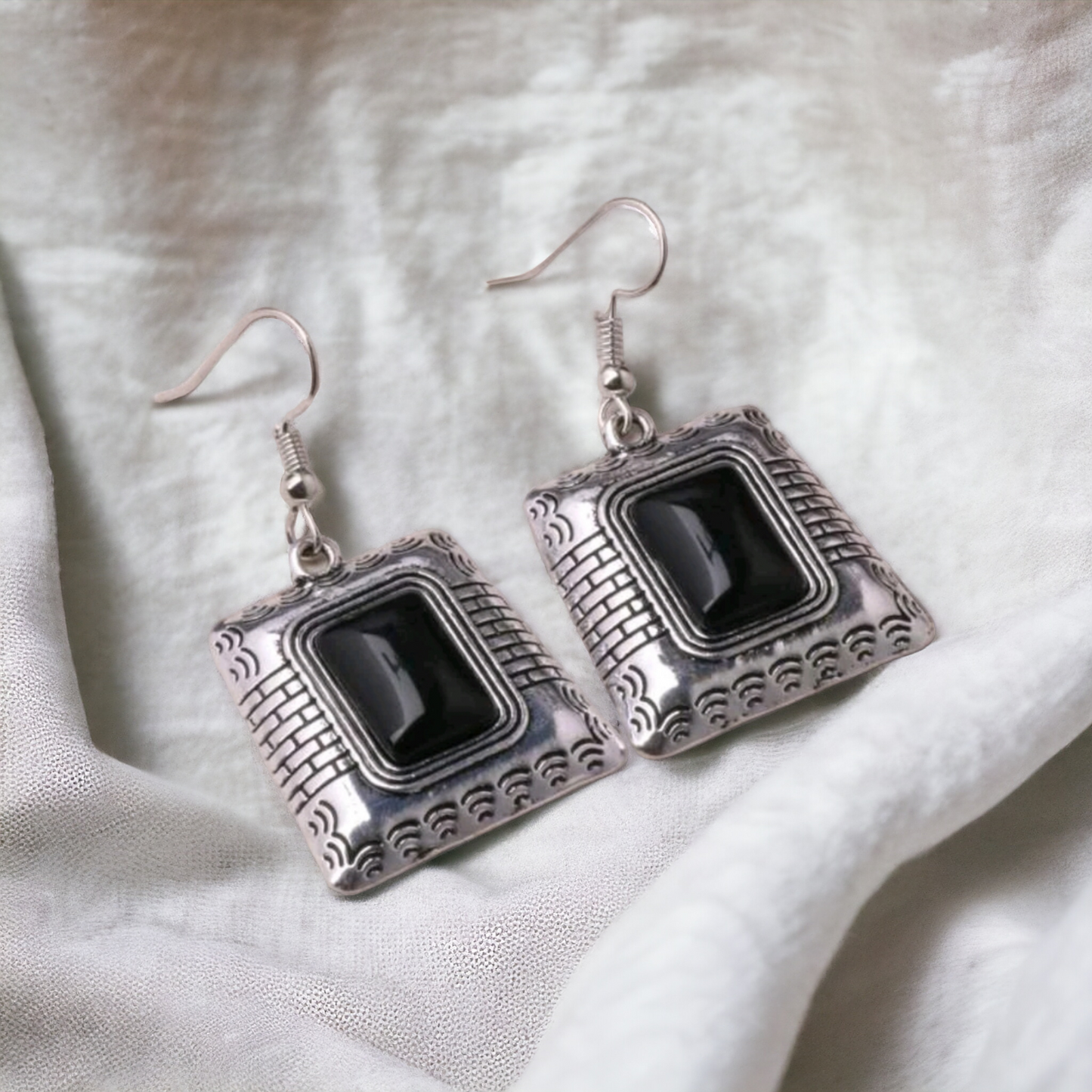 Silver geometrics earrings (Earrings)