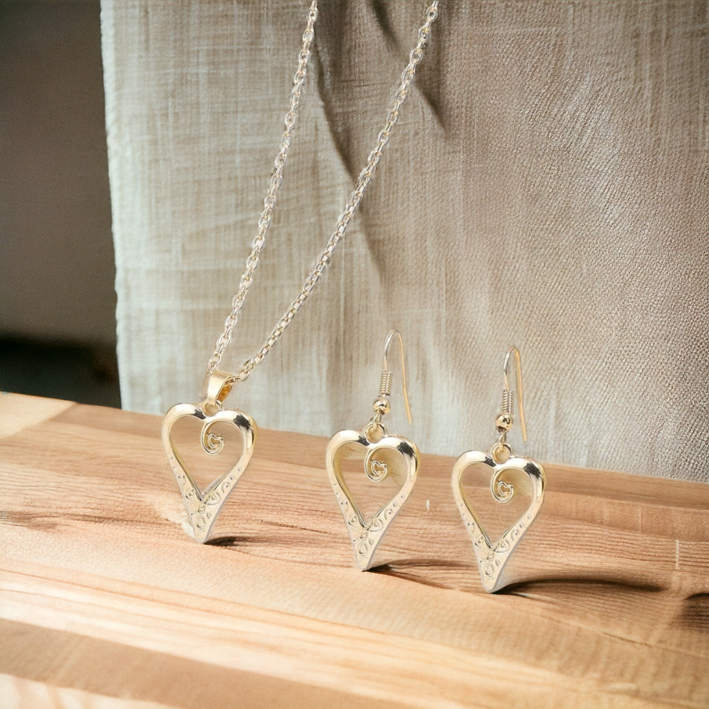 Heart string necklace set (necklace set)
