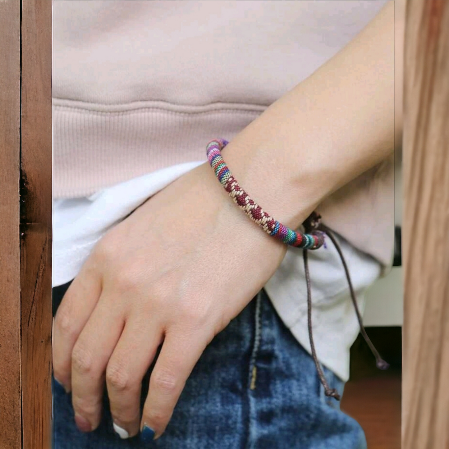 Urban printed poncho bracelet (bracelet)