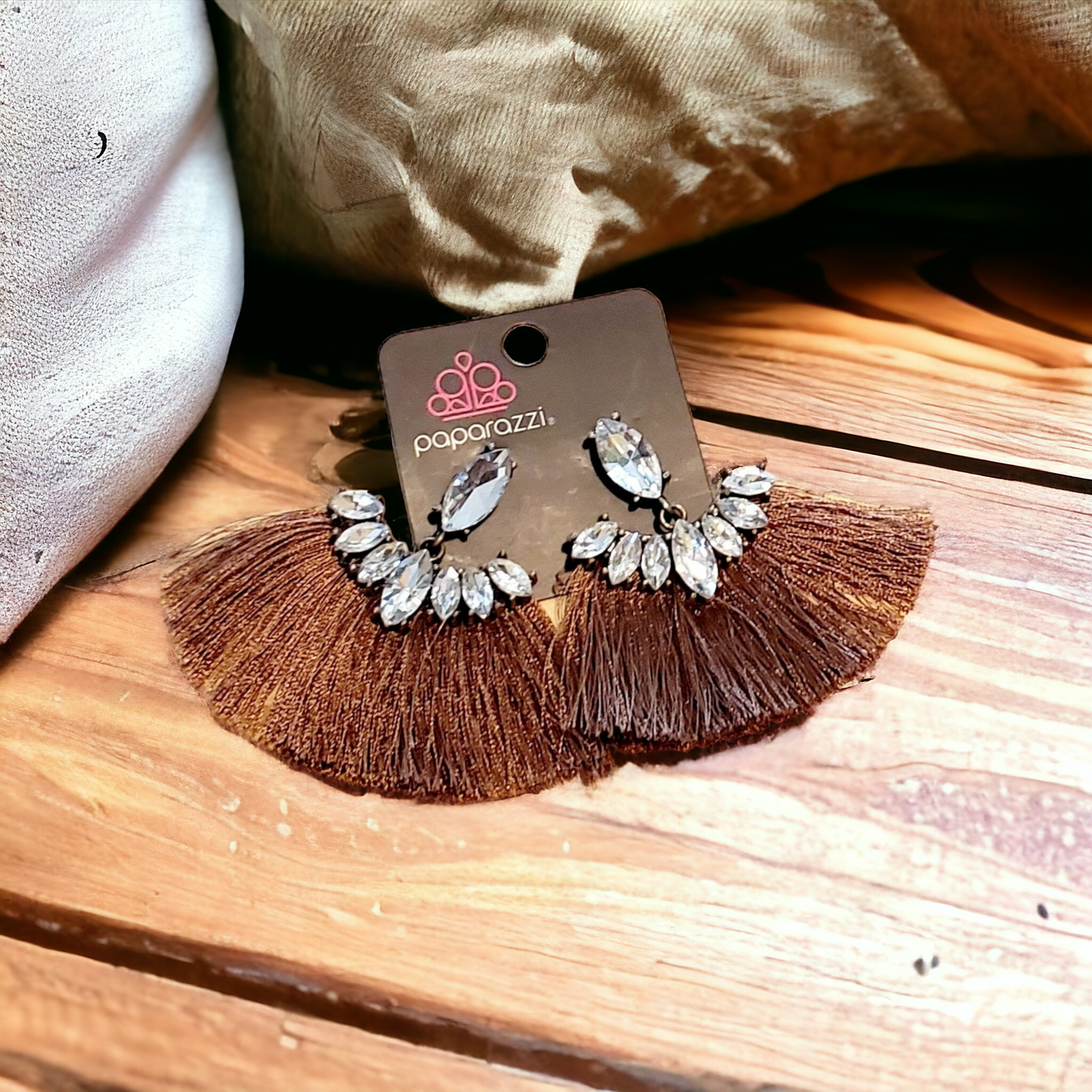 Formal Flair - Brown earrings