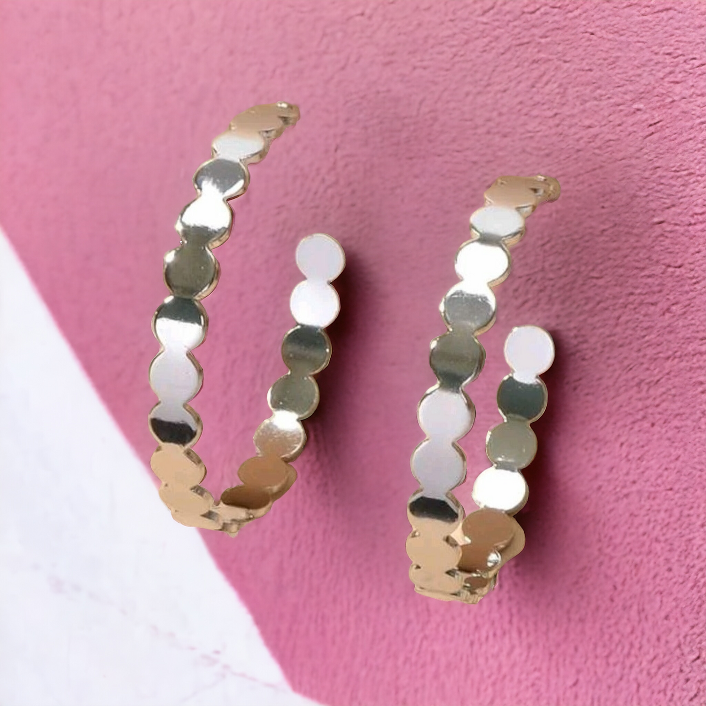 Fill in the bubbles hoop earrings (Jewelry)
