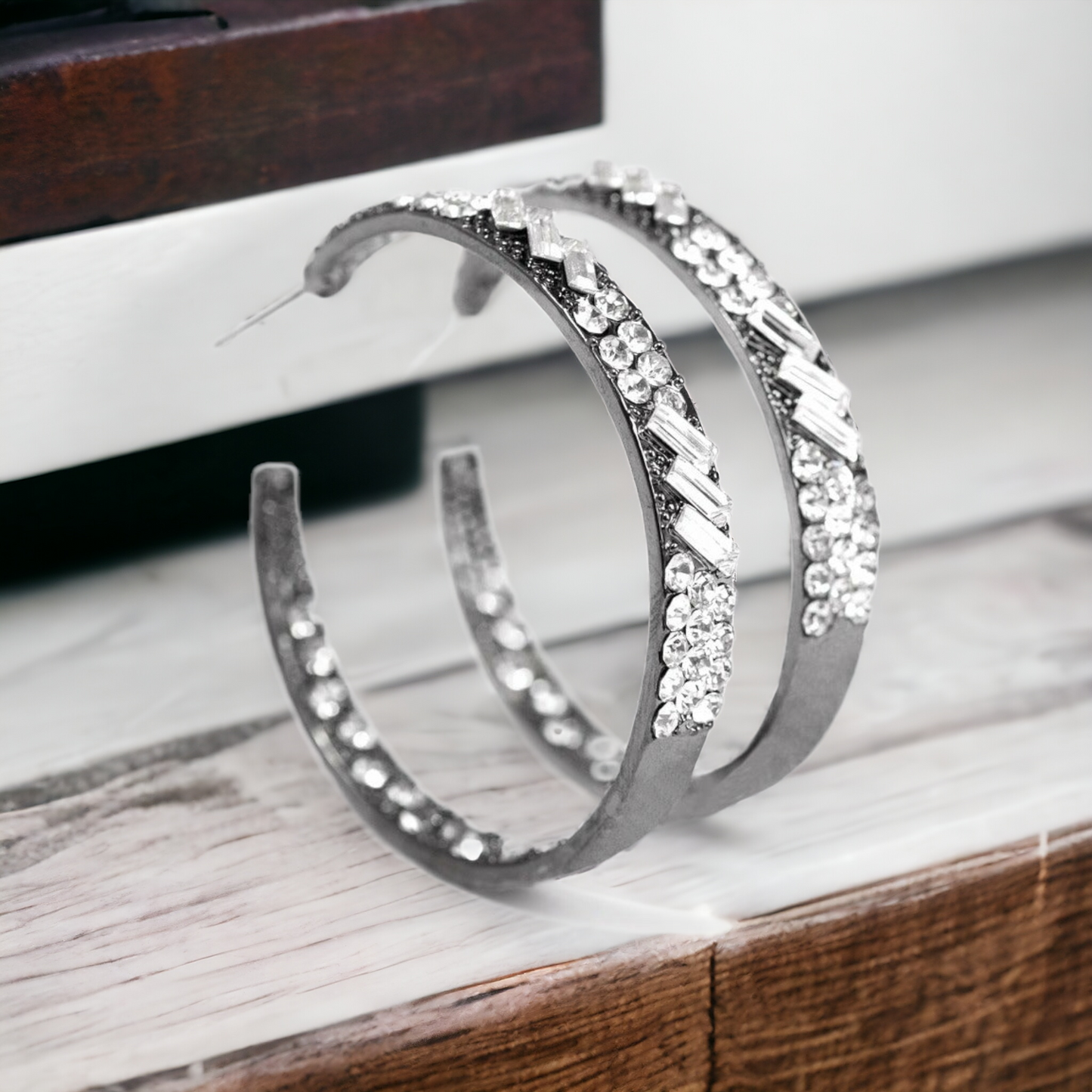GLITZY By Association - Gunmetal earrings