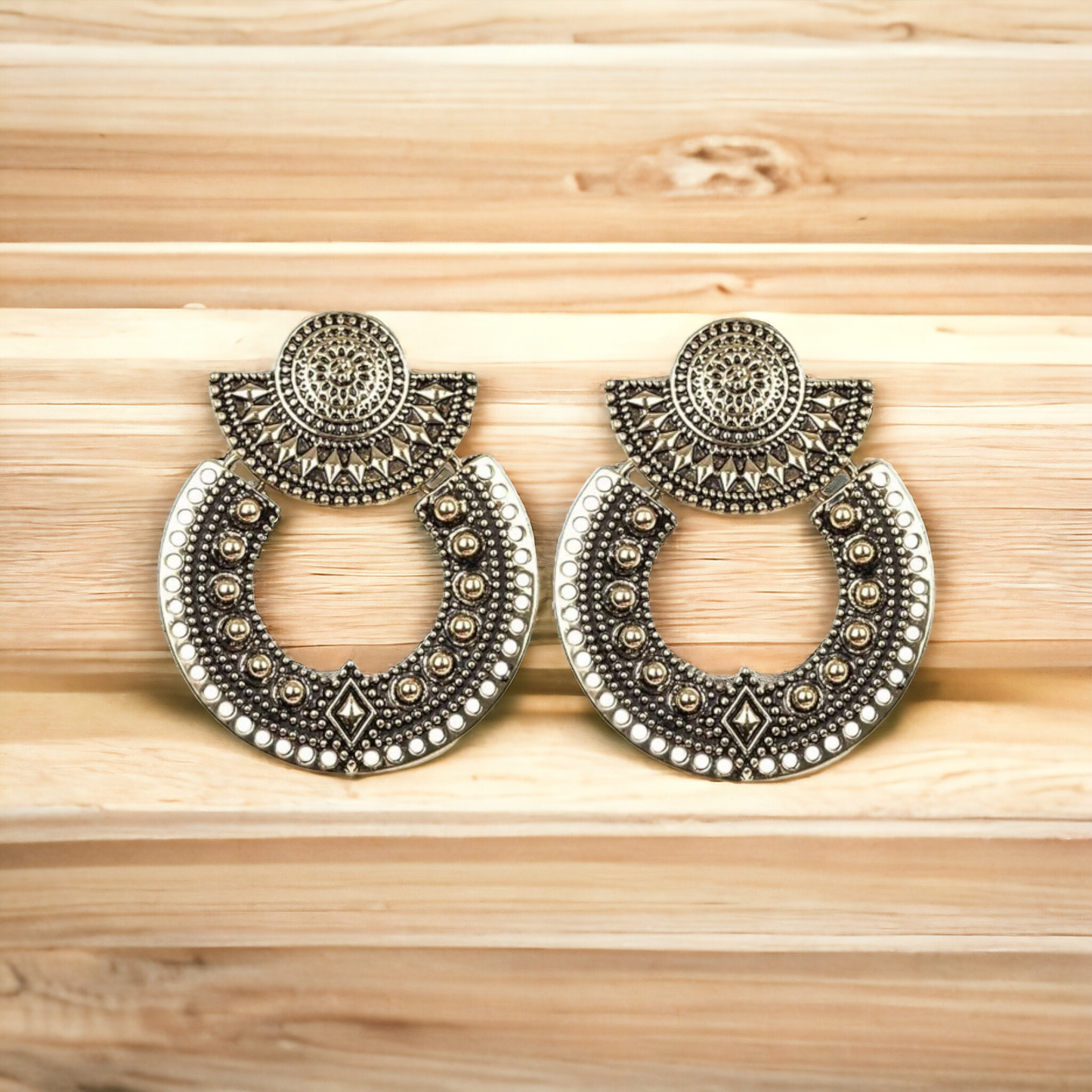 Texture Takeover - Brass earrings (Jewelry)
