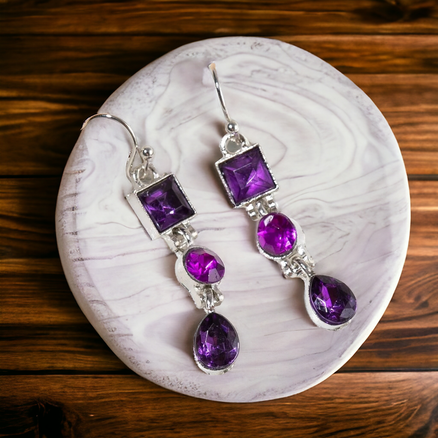 Purple rain dance earrings (Earrings)