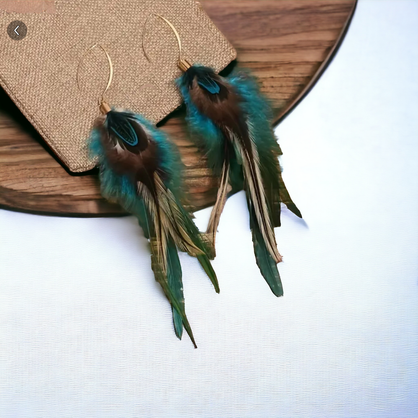 Birds of a feather teal earrings (earrings)