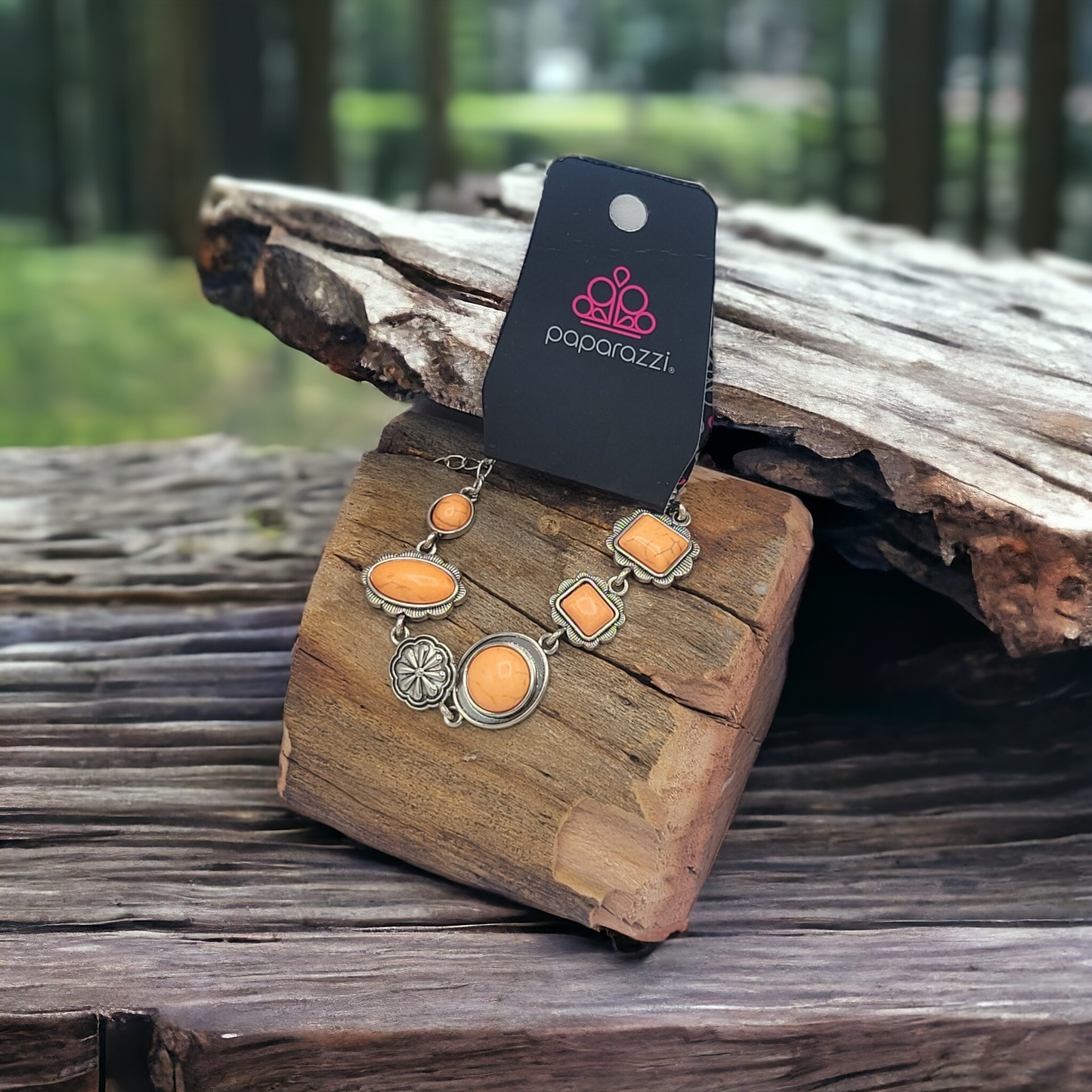 Coral framed bracelet