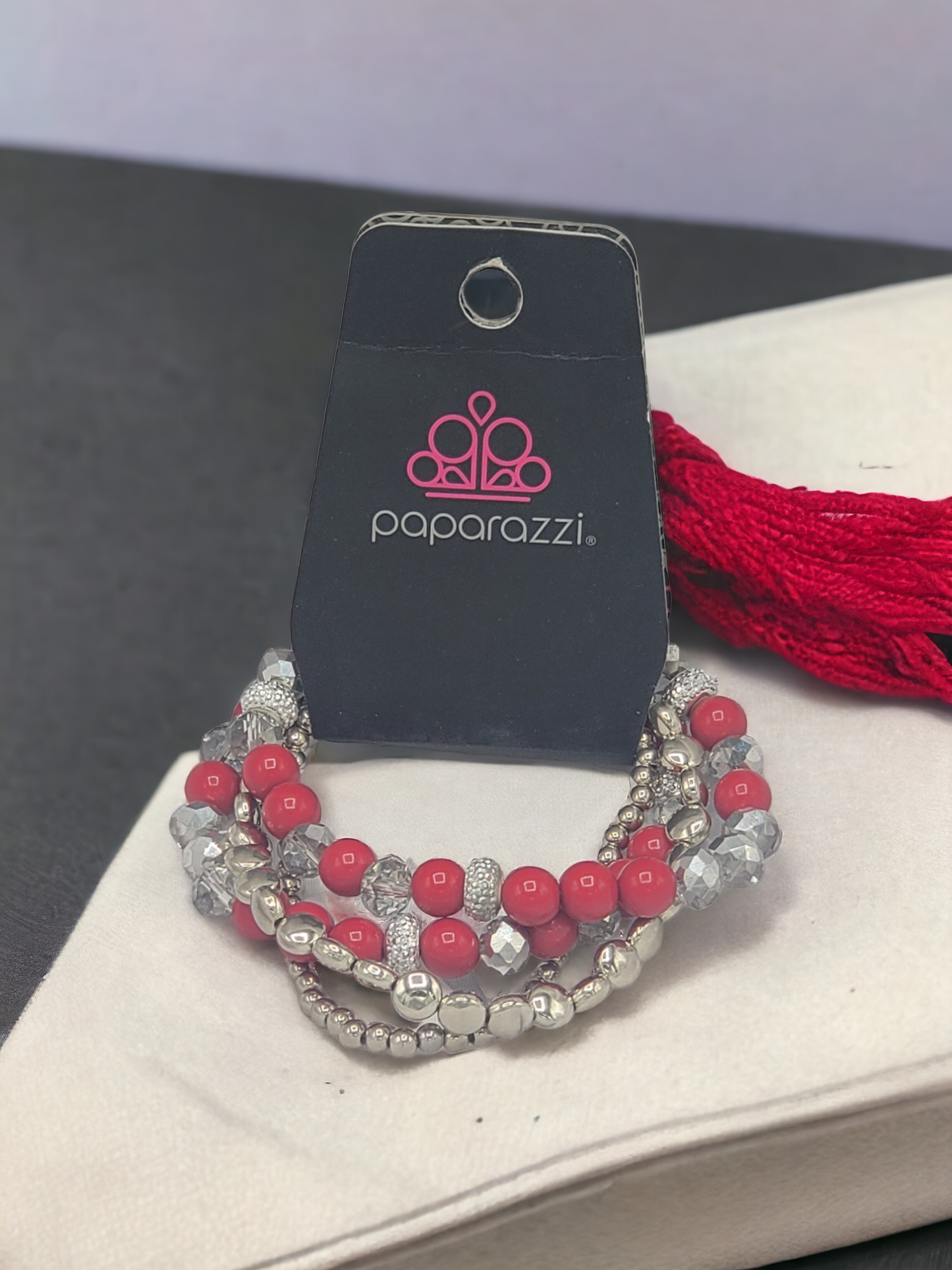 Cranberry stretch bracelet set (Bracelets)