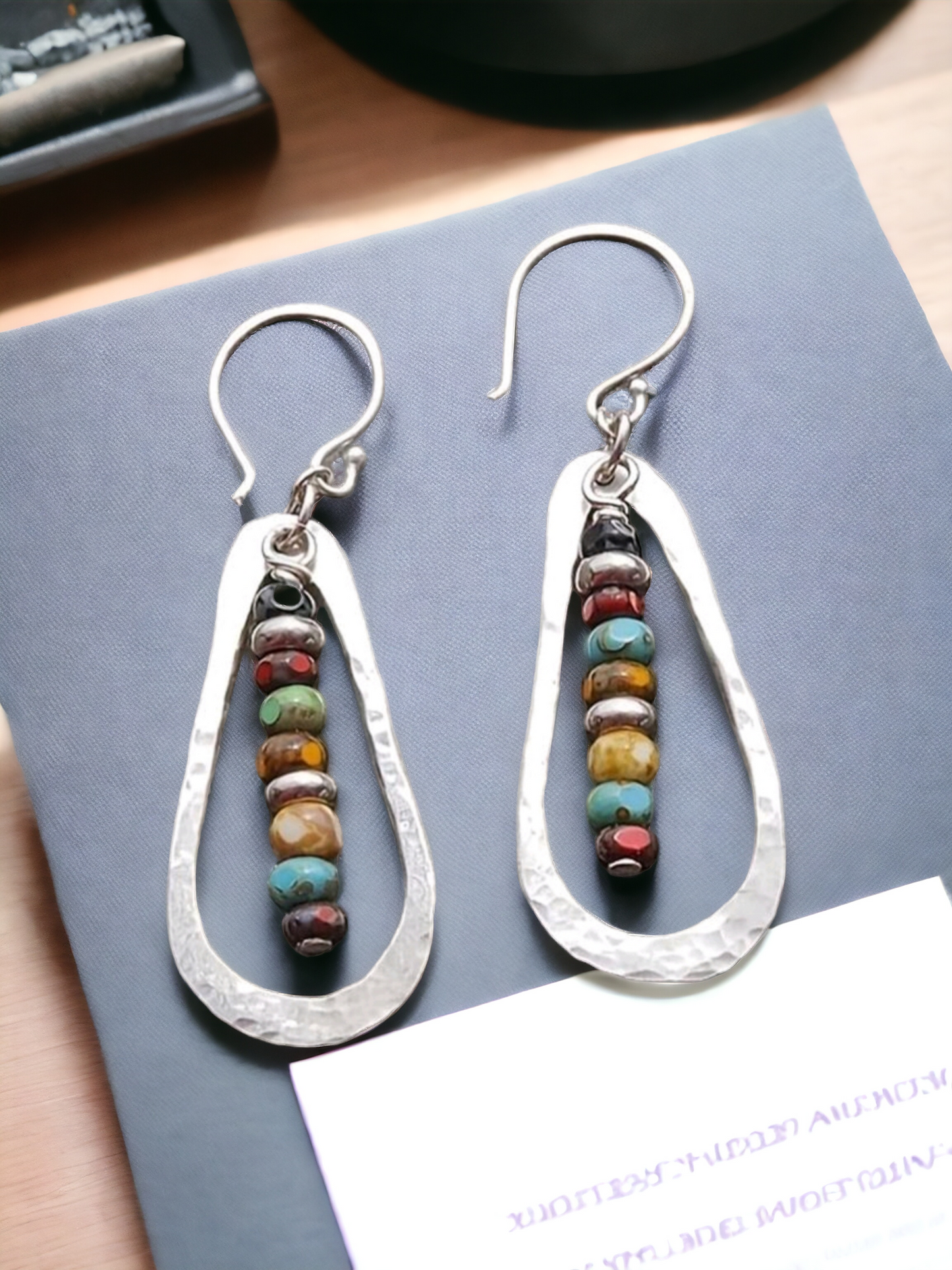 Stacked stones earrings (earrings)