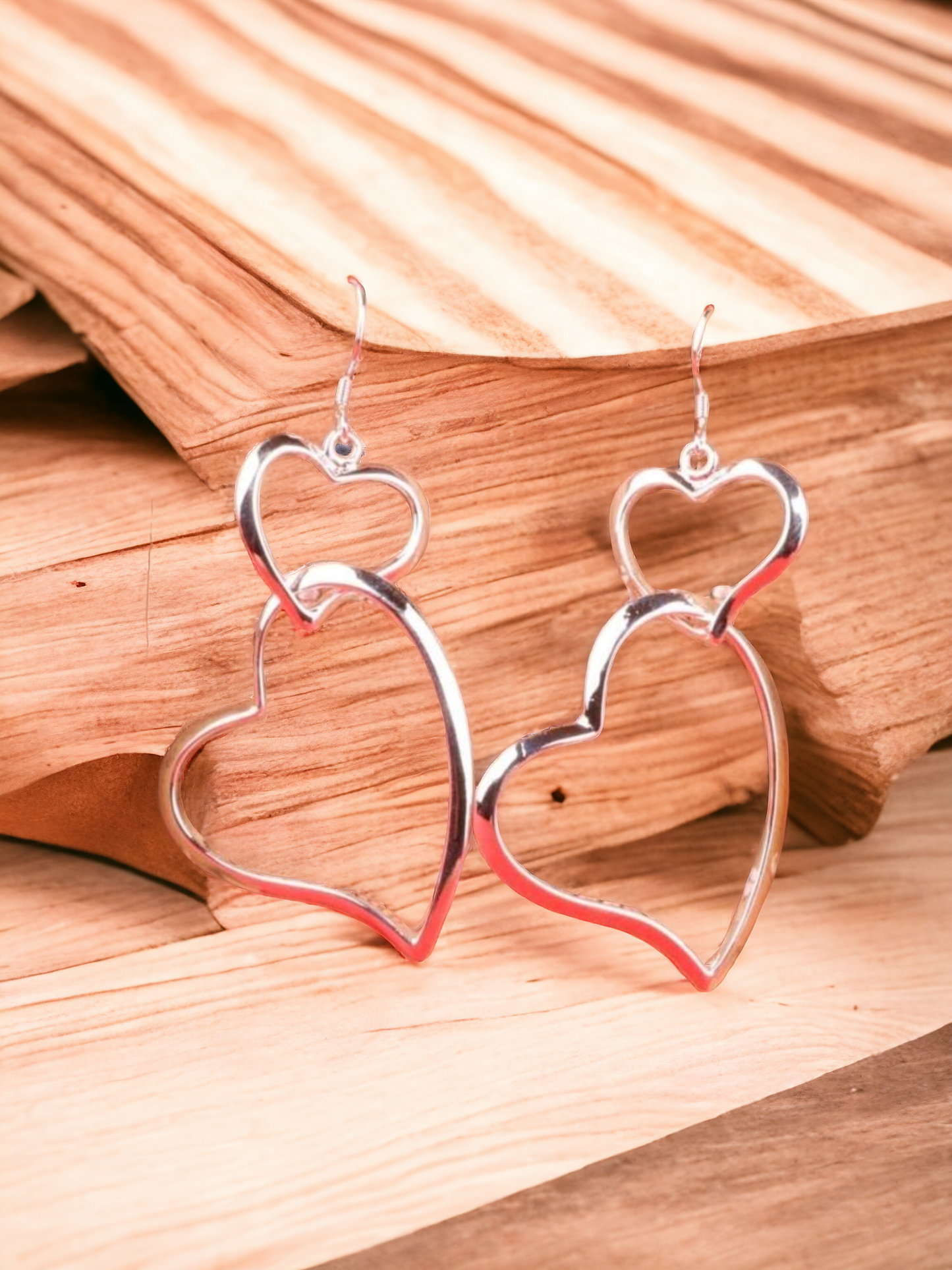 Double heartbeat earrings (earrings)