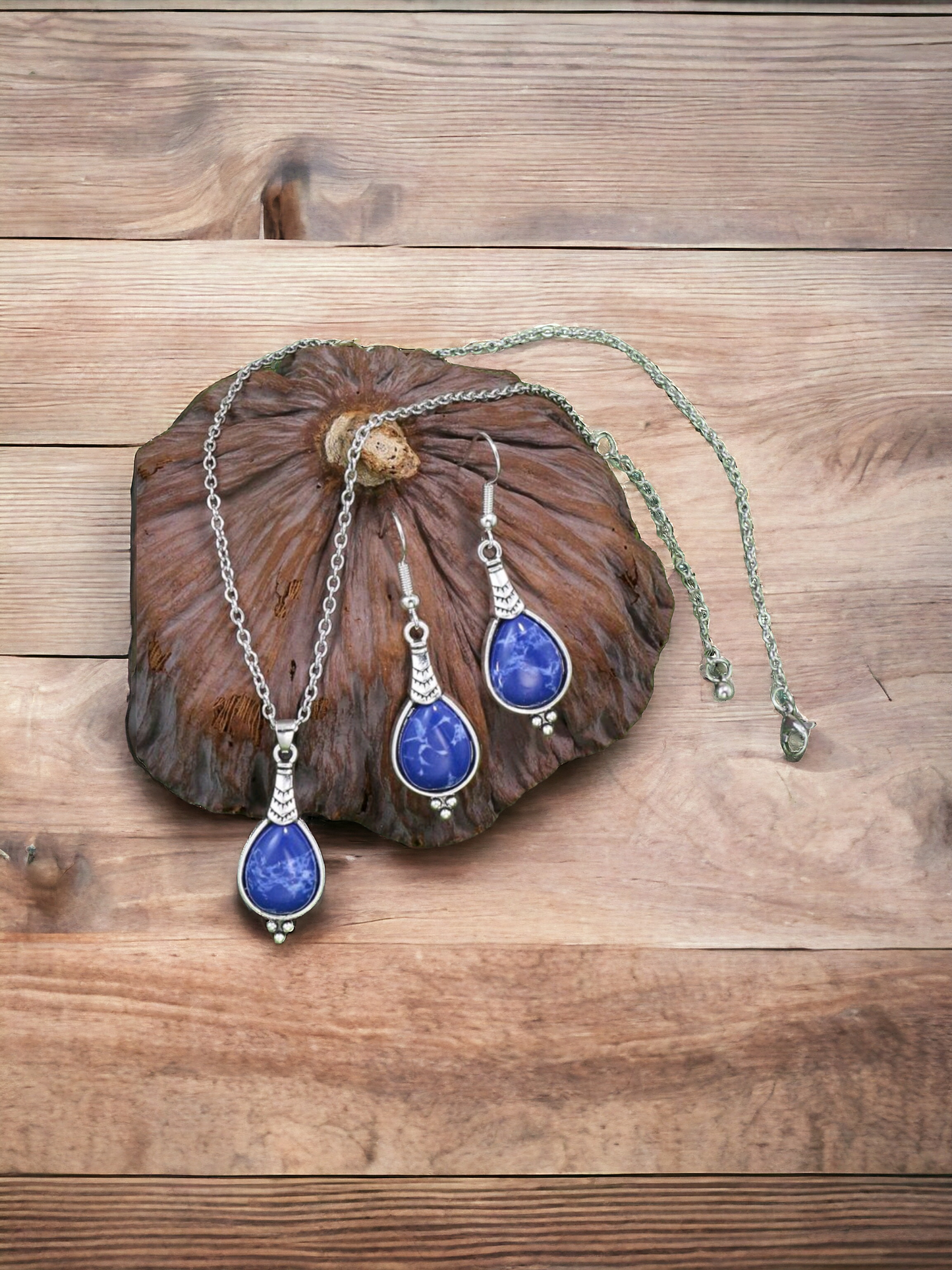 Blue advantage necklace set (jewelry sets)