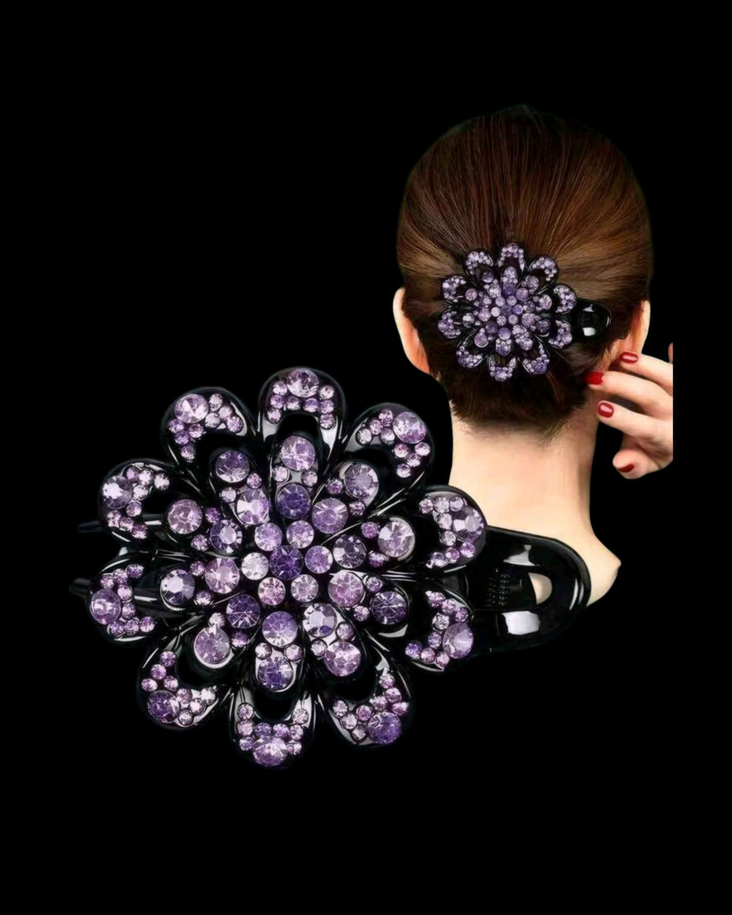 Rhinestone lady hair clips (Hair Accessories)