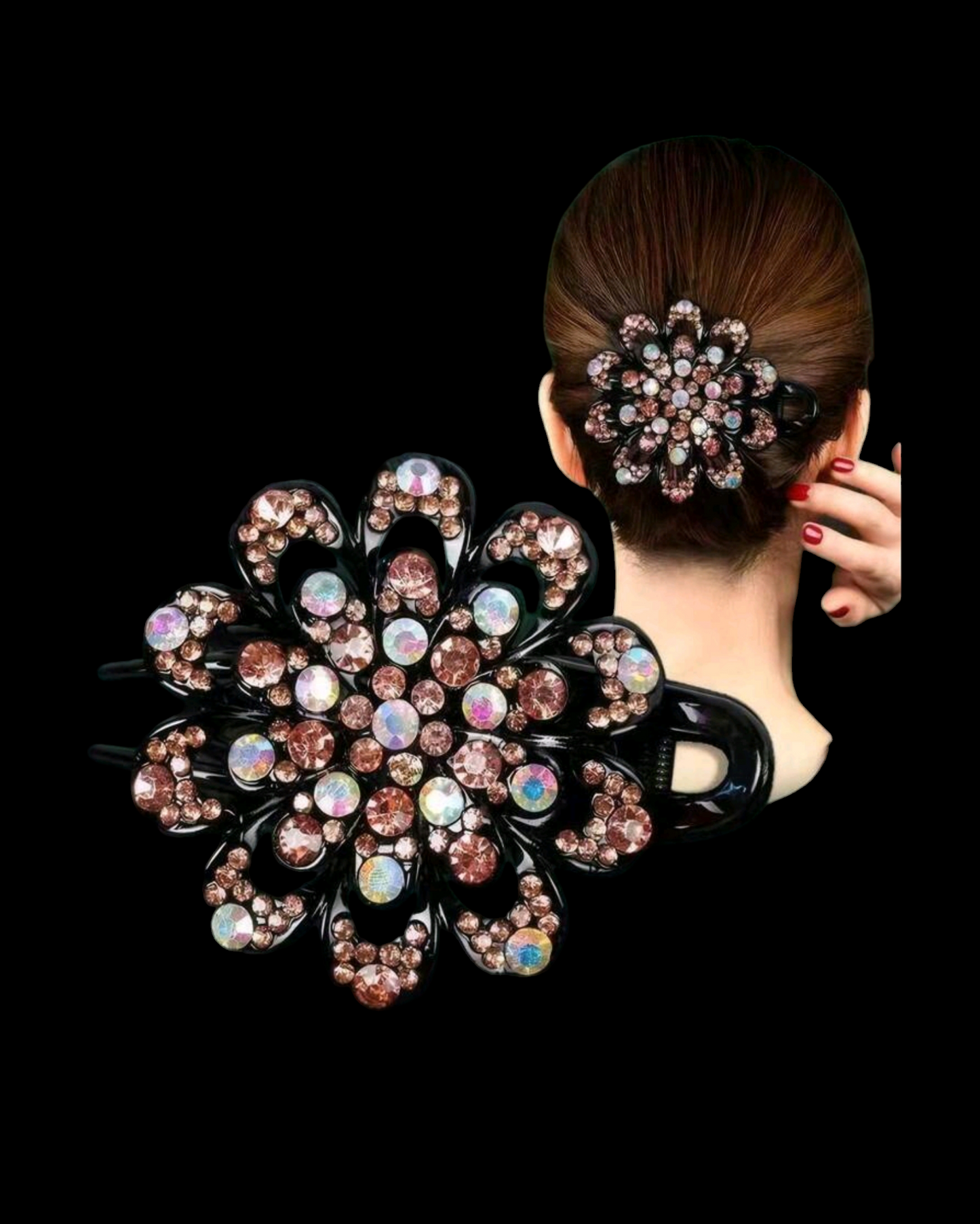 Rhinestone lady hair clips (Hair Accessories)