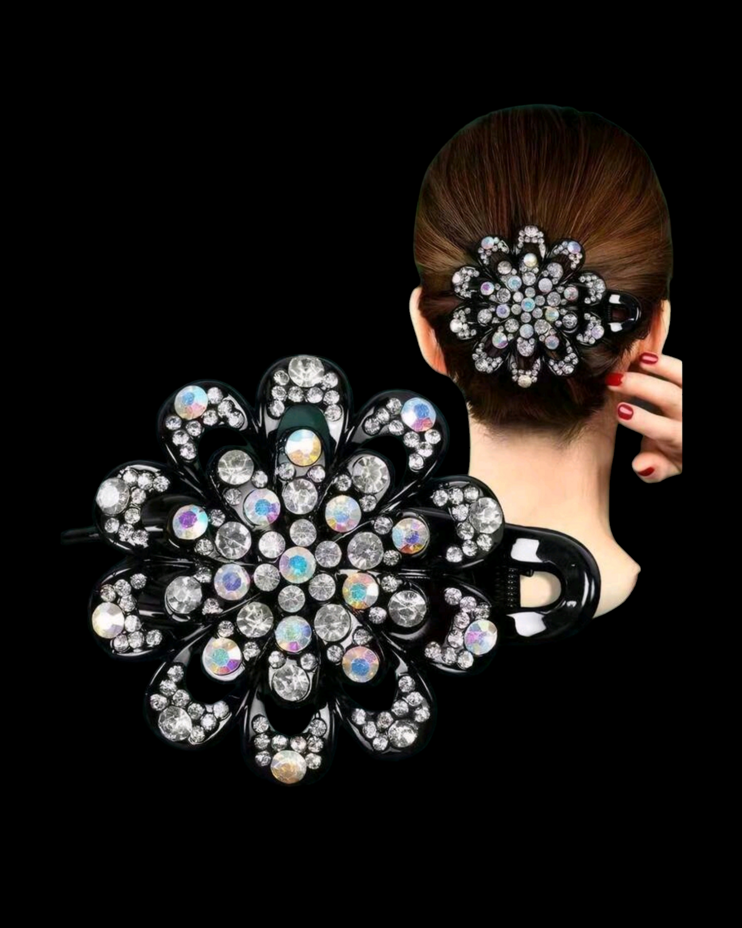 Rhinestone lady hair clips
