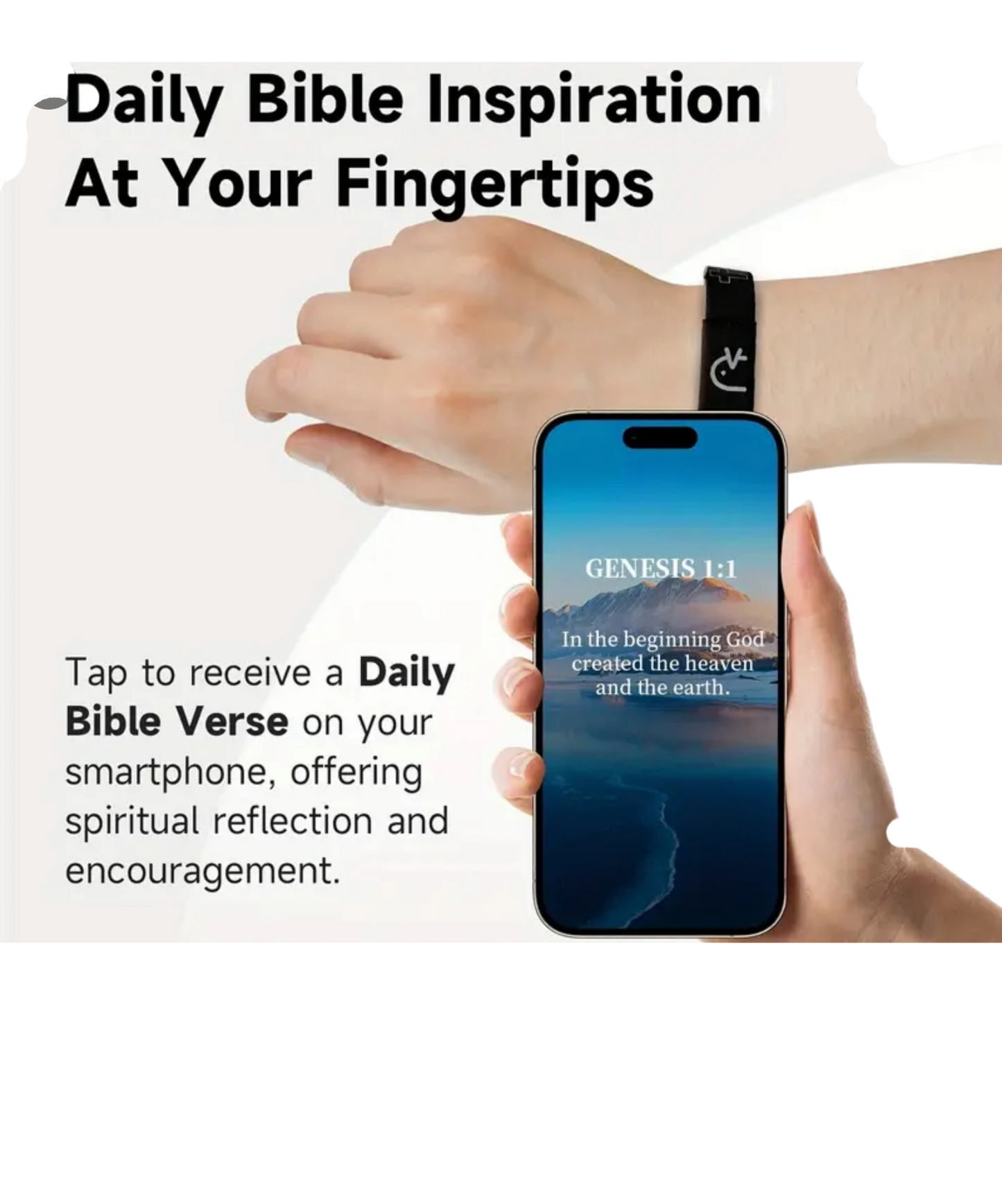 Scannable daily Scripture bracelet (Bracelets)