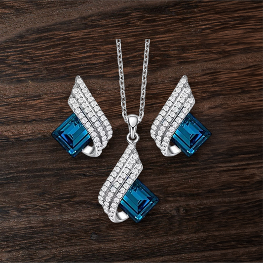 Blue flames necklace set (necklace set)