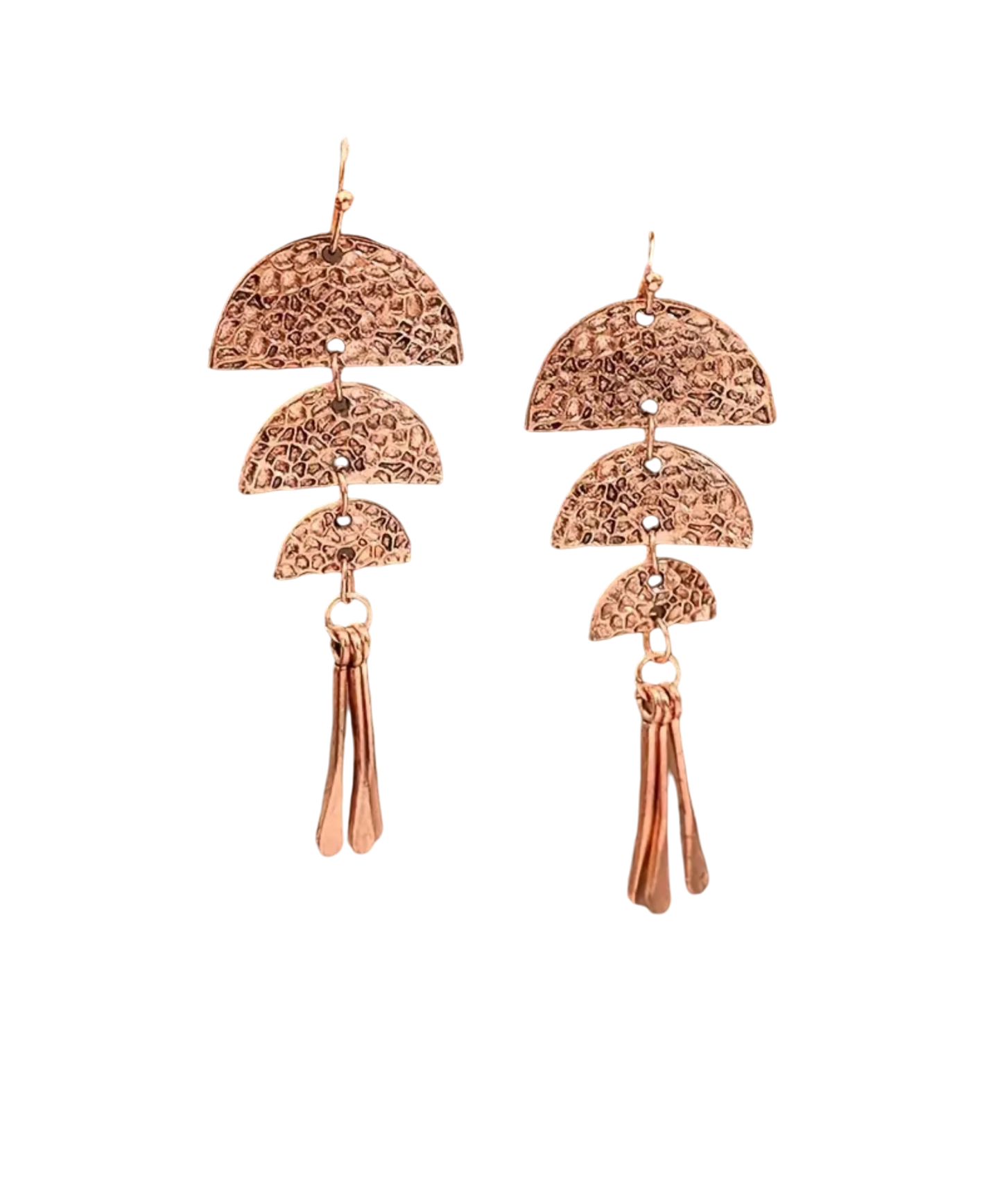 Copper jelly fish earrings (Earrings)