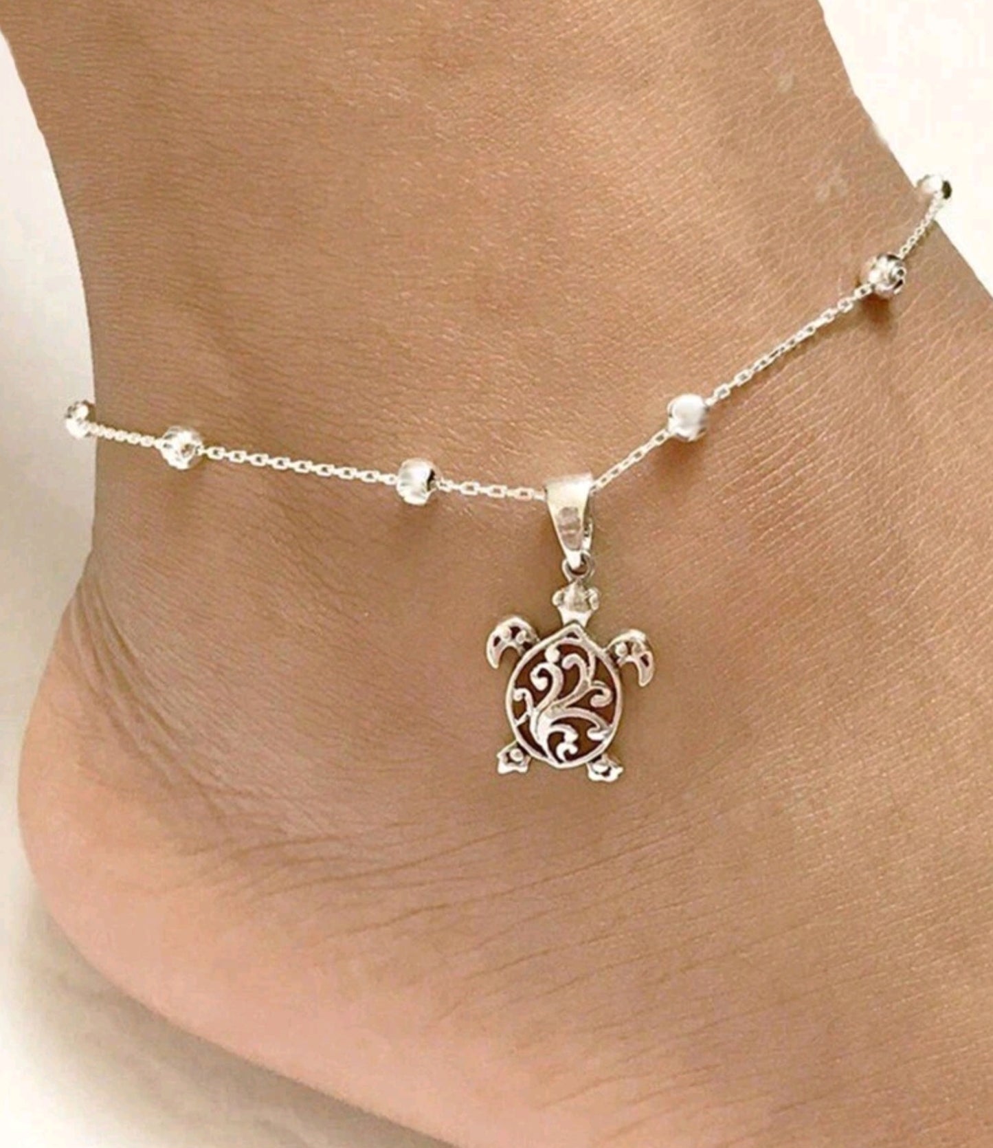 Sea turtle anklet