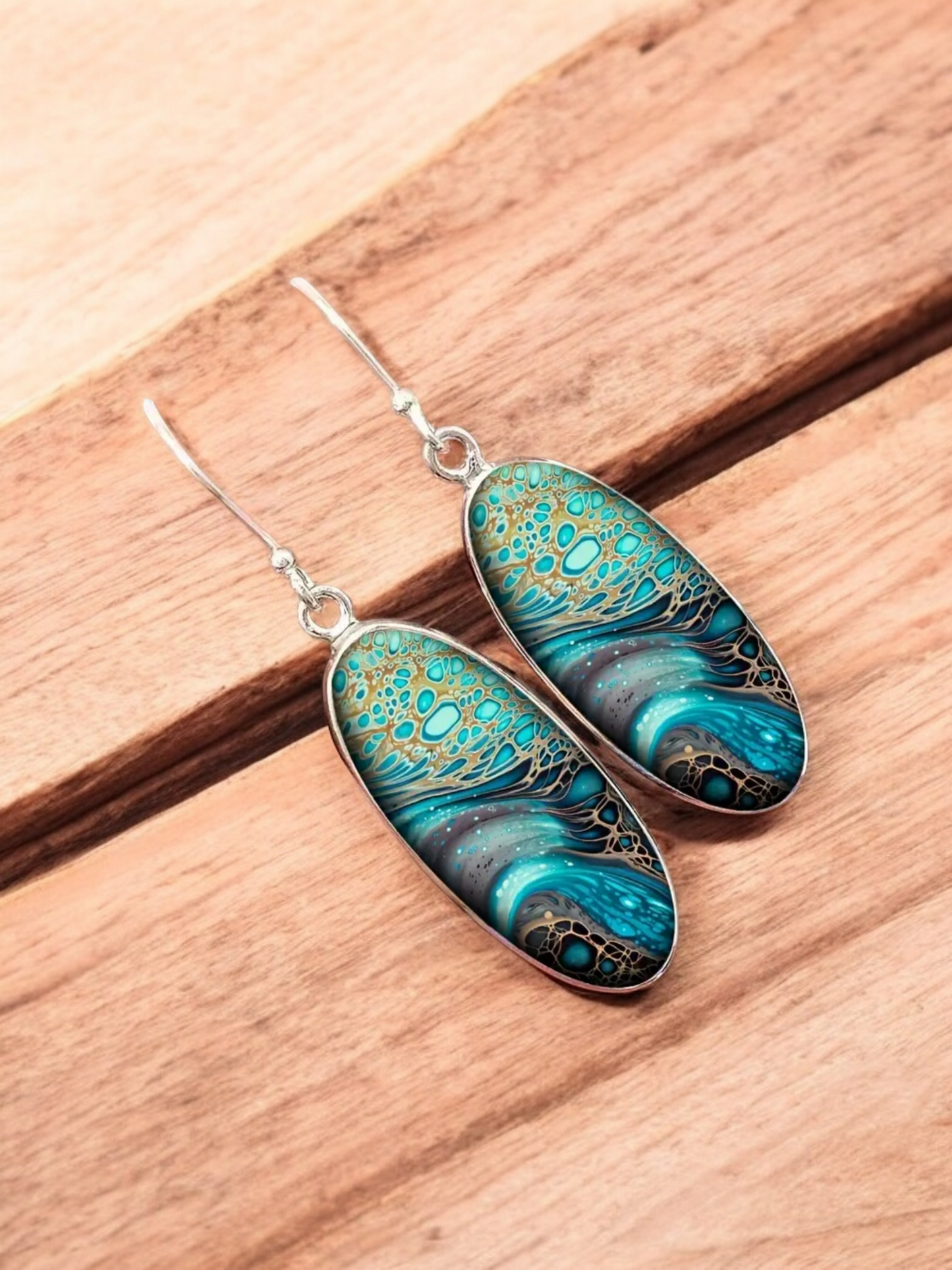 Bohemian marble earrings (Earrings)