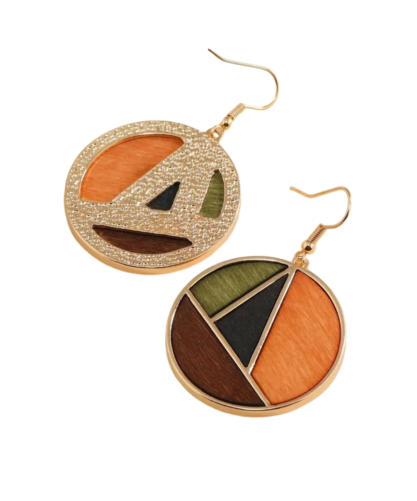 Well-rounded wood earrings (earrings)