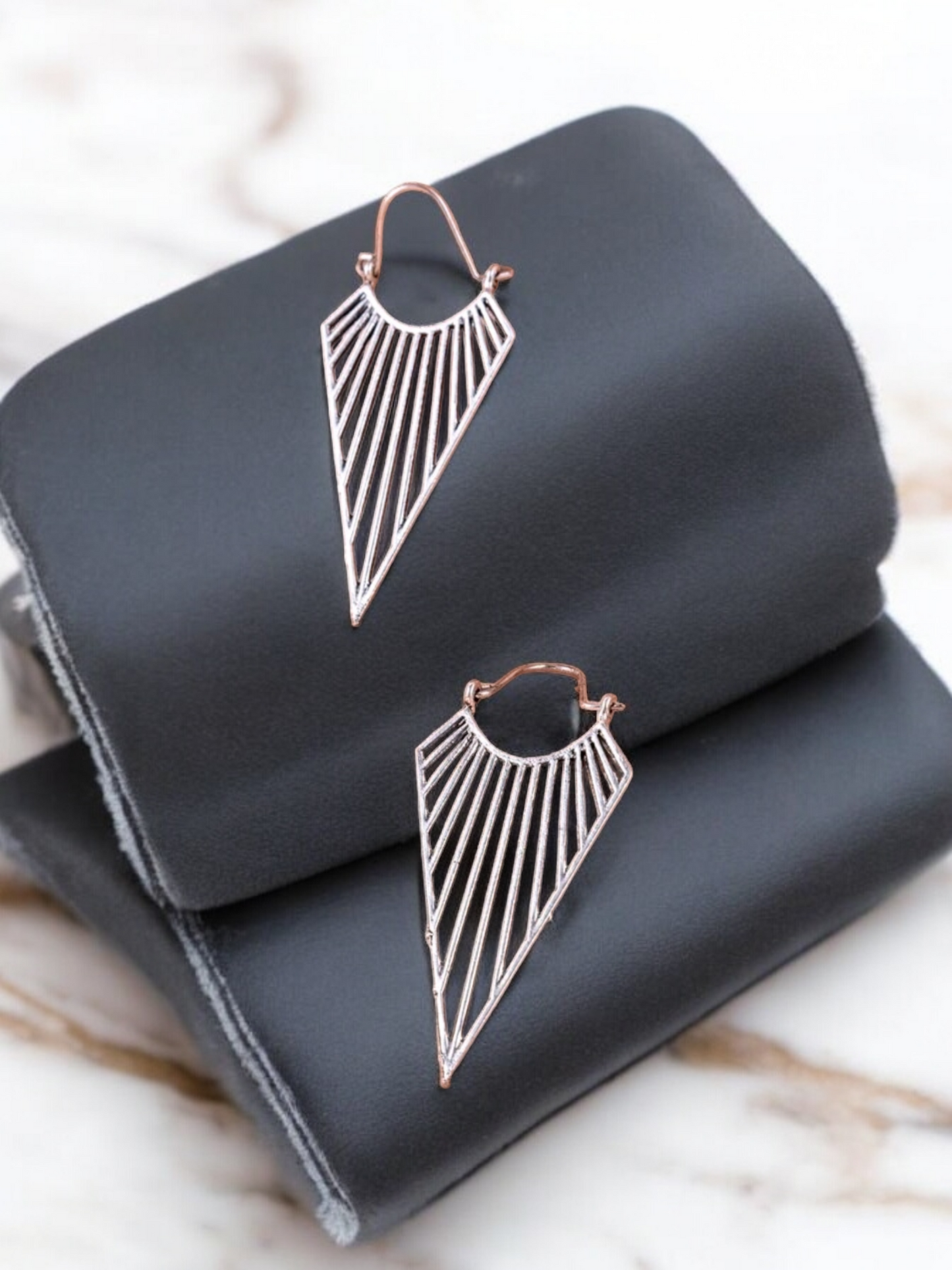 Pointed silver earrings (earrings)
