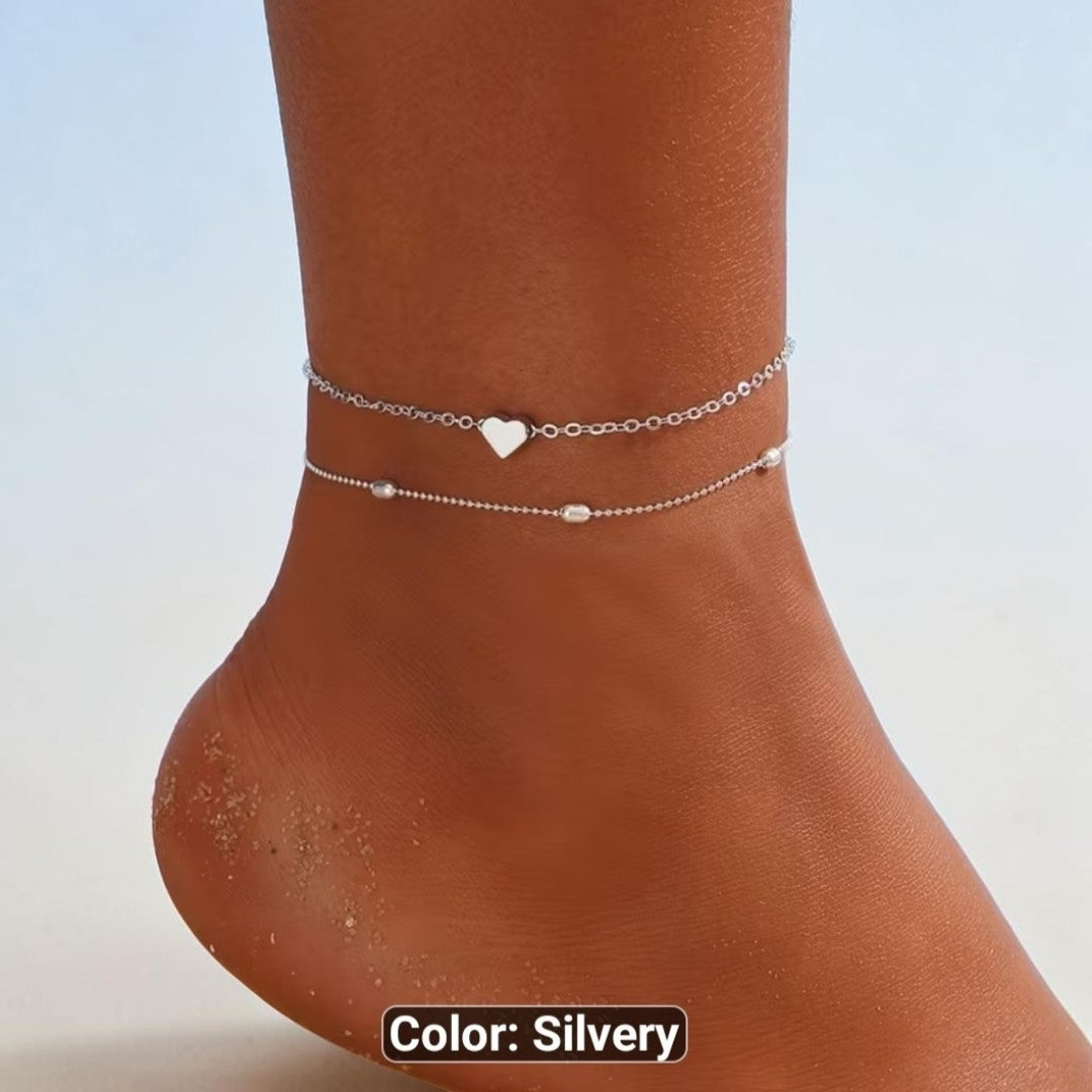 Heart anklet