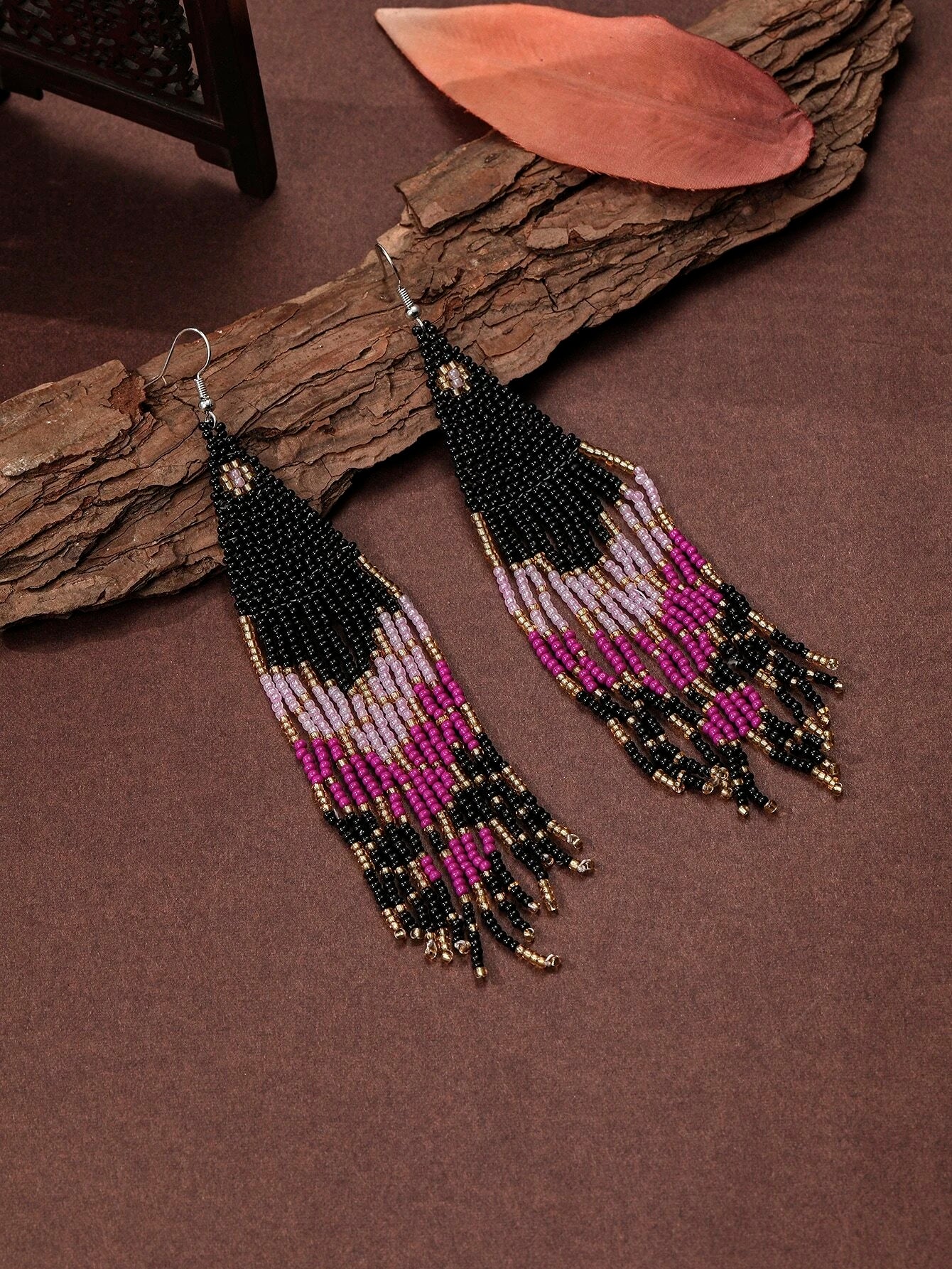 Beaded abundance earrings (earrings)