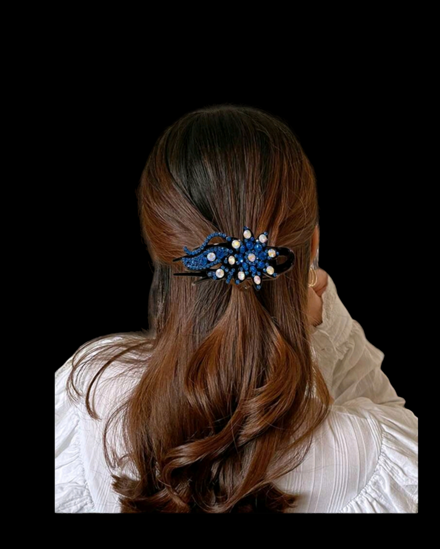 Jeweled flowers hair clips (Hair Accessories)
