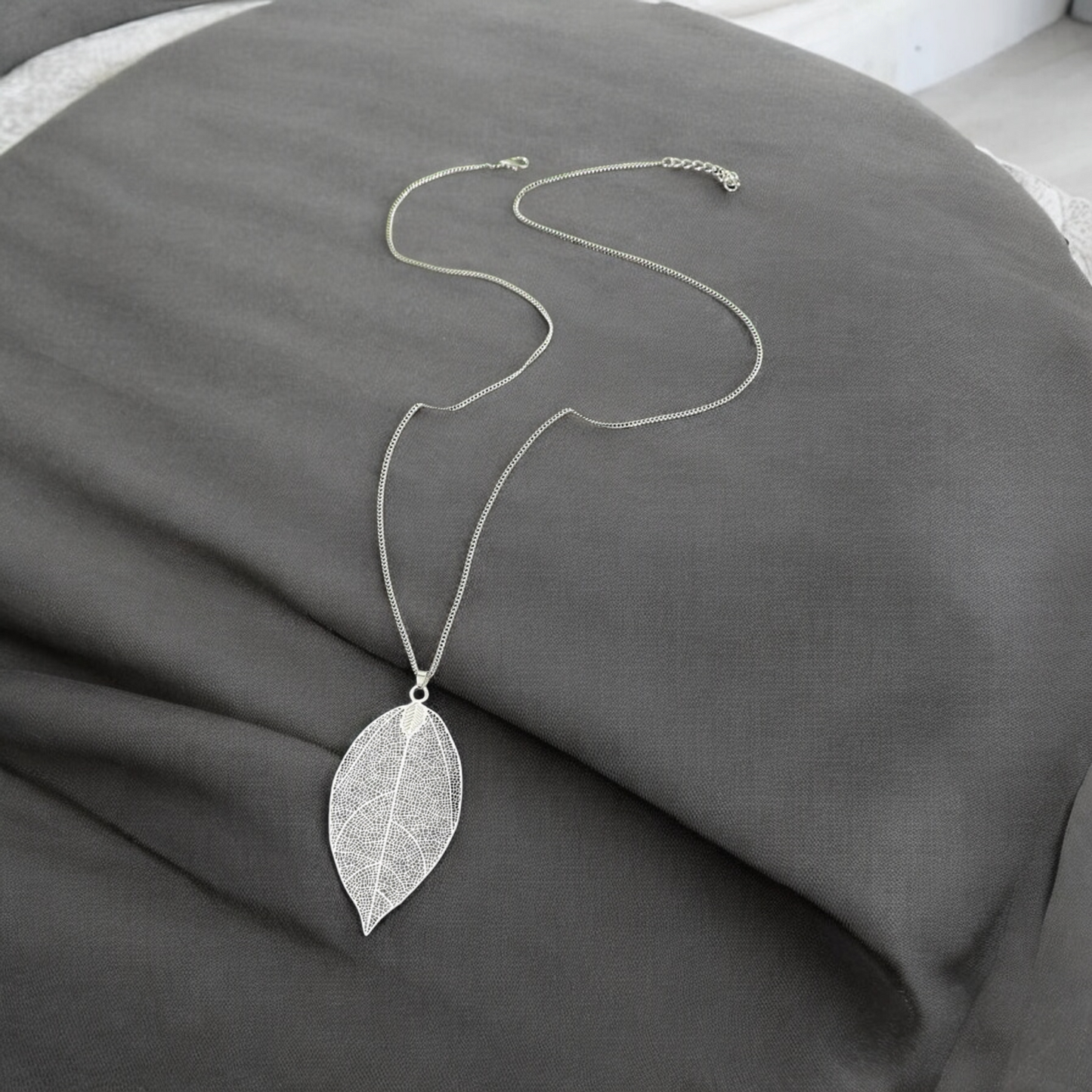Silver autumn ๐ breeze necklace (necklace)