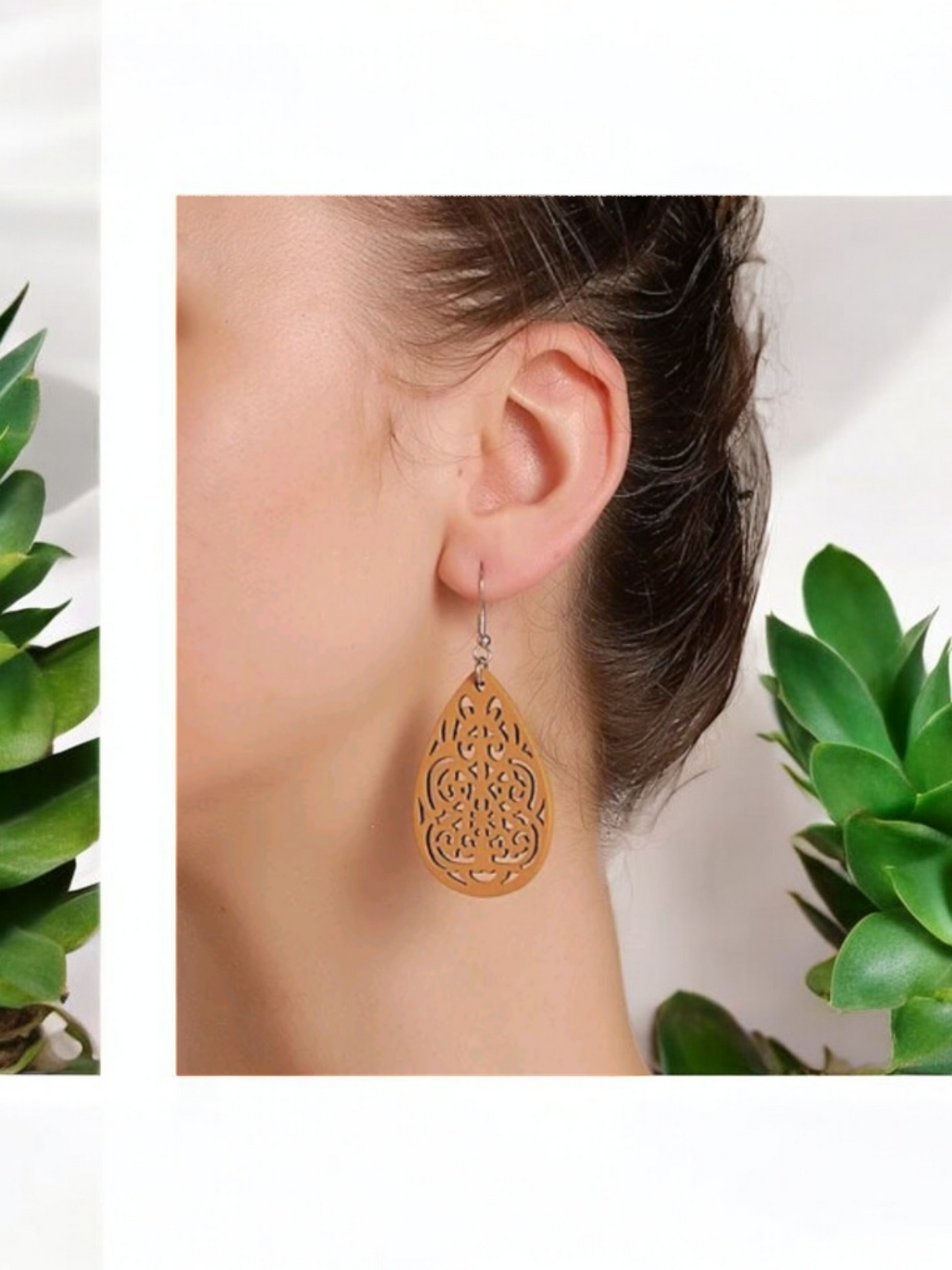 Ornately carved earrings (earrings)