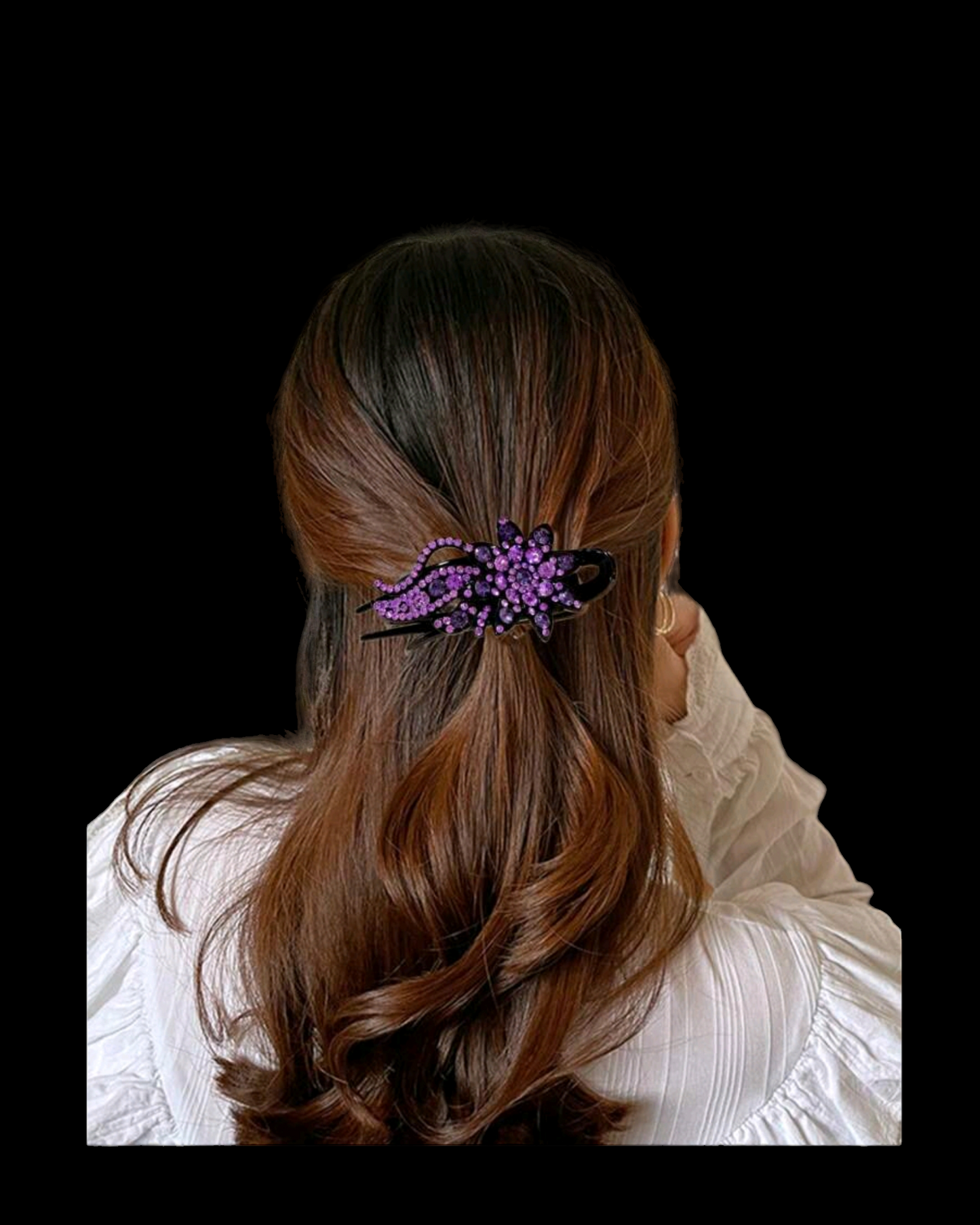 Jeweled flowers hair clips (Hair Accessories)