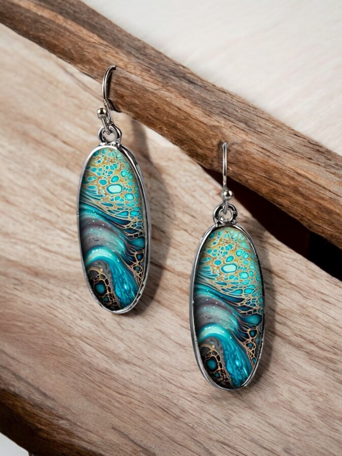 Bohemian marble earrings (Earrings)