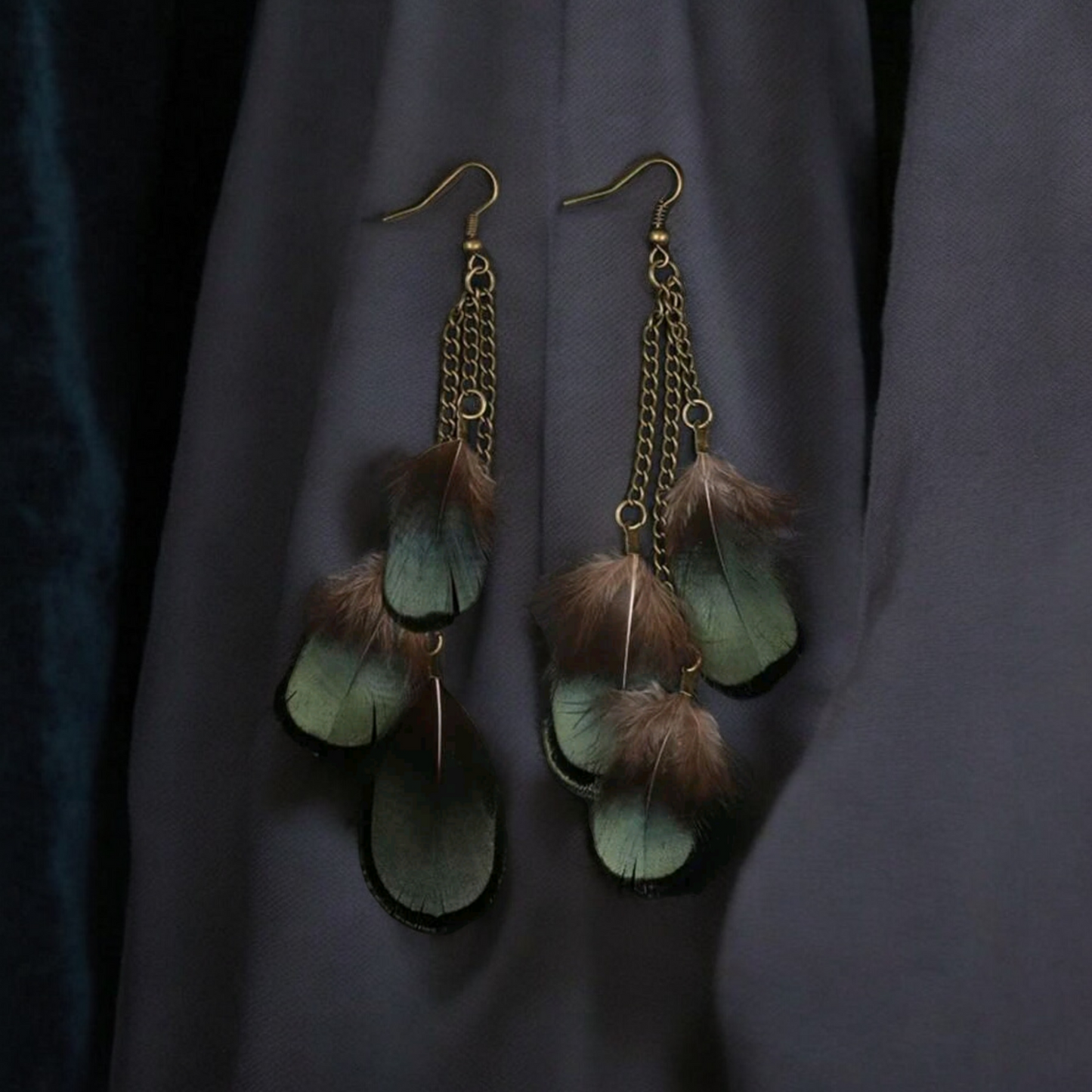 Cottonwood feather earrings (earrings)